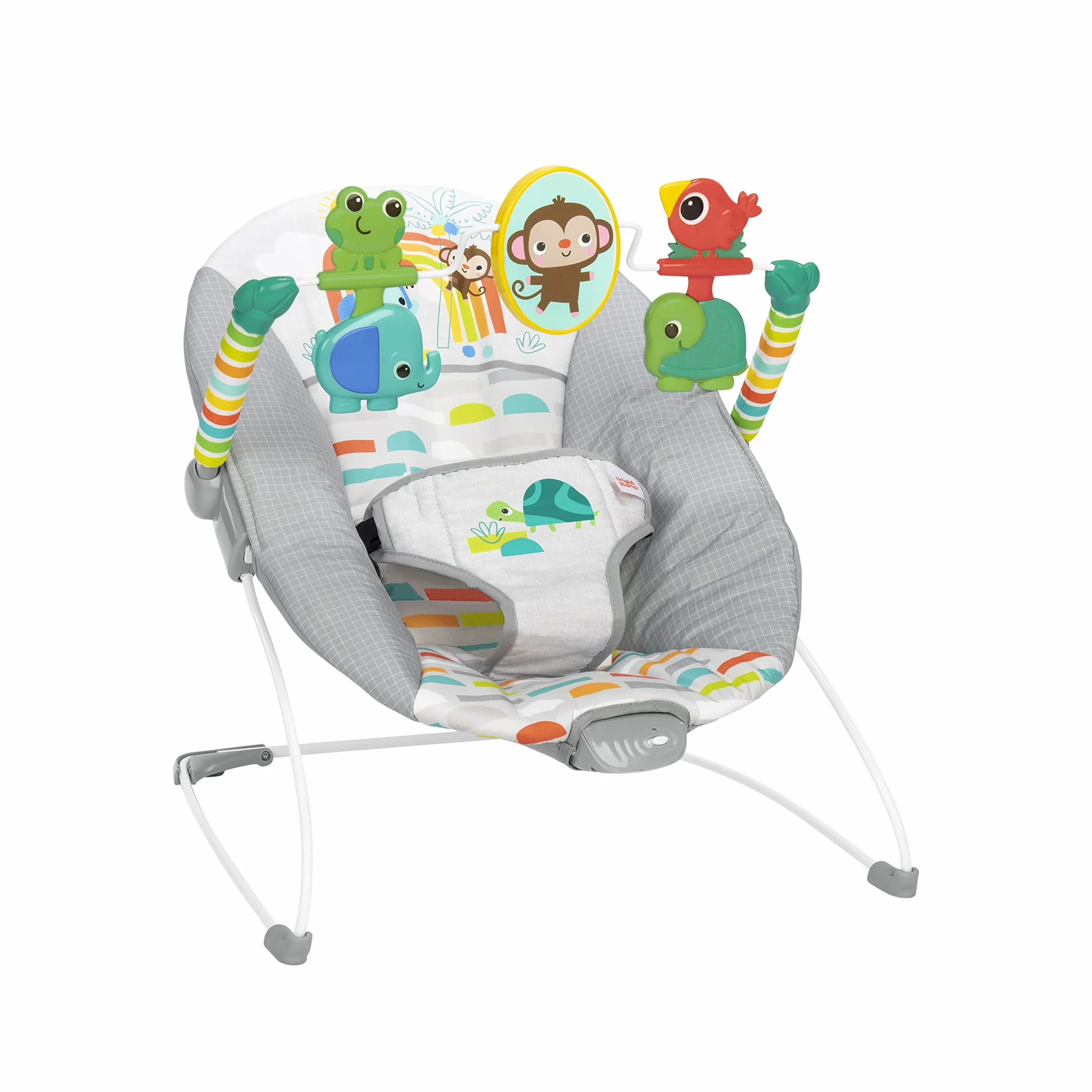 Bright Starts Playful Paradise leżak z kojącymi wibracjami i zabawkami 0-6 miesięcy