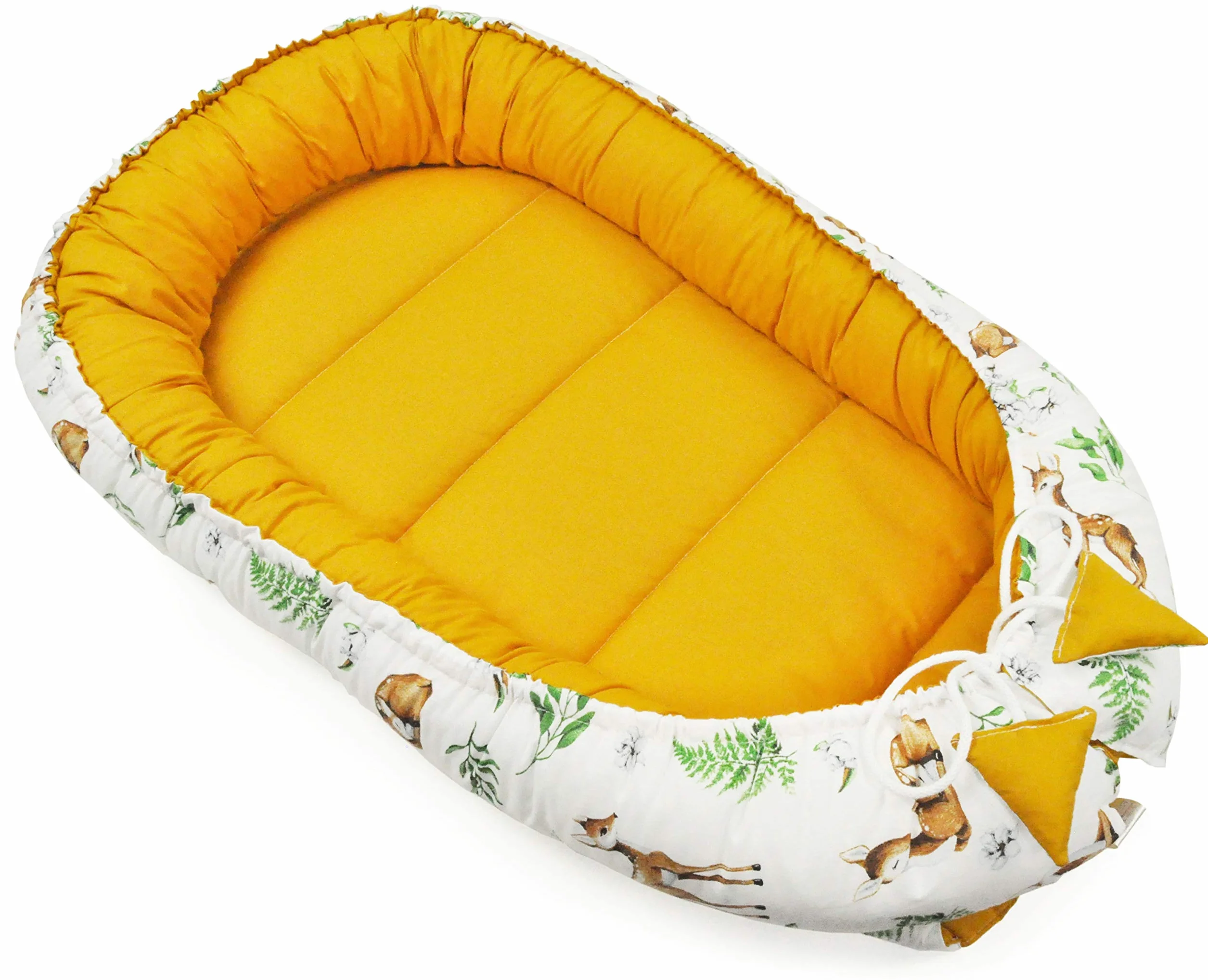 Pimko KOKON NIEMOWLĘCY GNIAZDO KOJEC 55X90 BAWEŁNIANY IDEALNY NA PREZENT - Honey