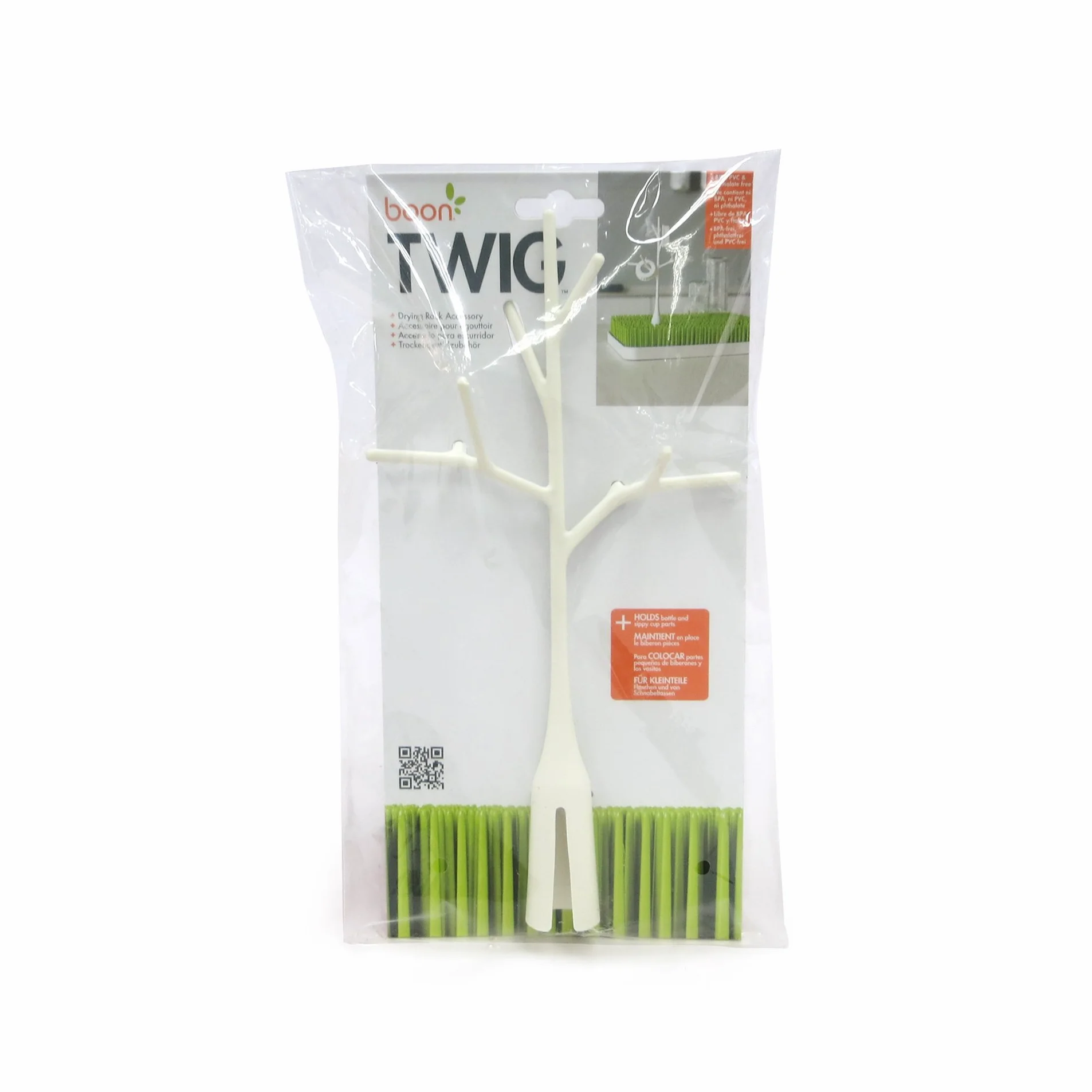 TOMY Boon Twig Drying Rack Accessory, Stylish Nursery Product to Hold Bottle and Supply Cup Parts, Compatible With All Boon Grass, BPA White
