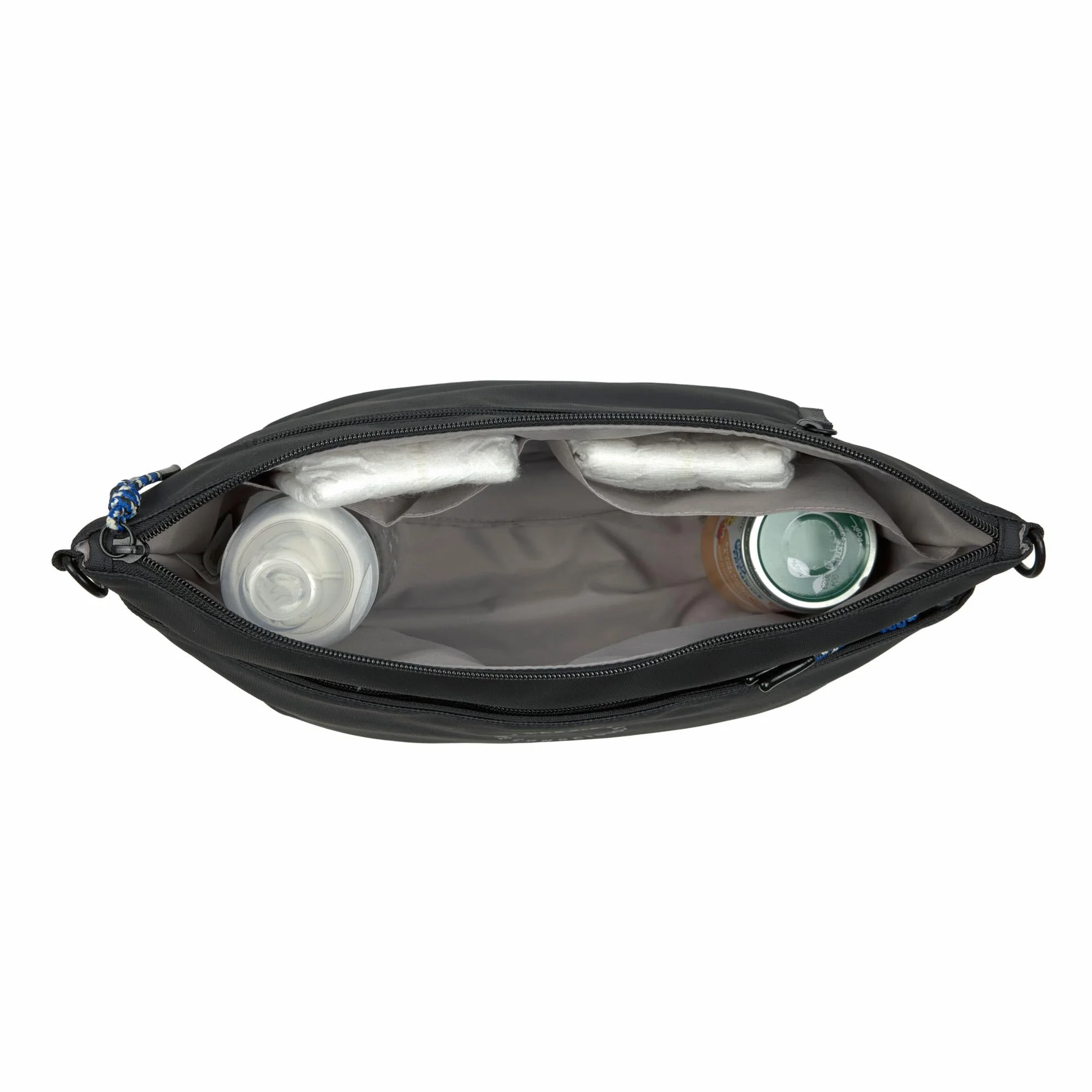 LÄSSIG Organizer do wózka dziecięcego, torba na ramię, torba do wózka dziecięcego, w zestawie z mocowaniem do wózka dziecięcego/Buggy Bum Bag czarny