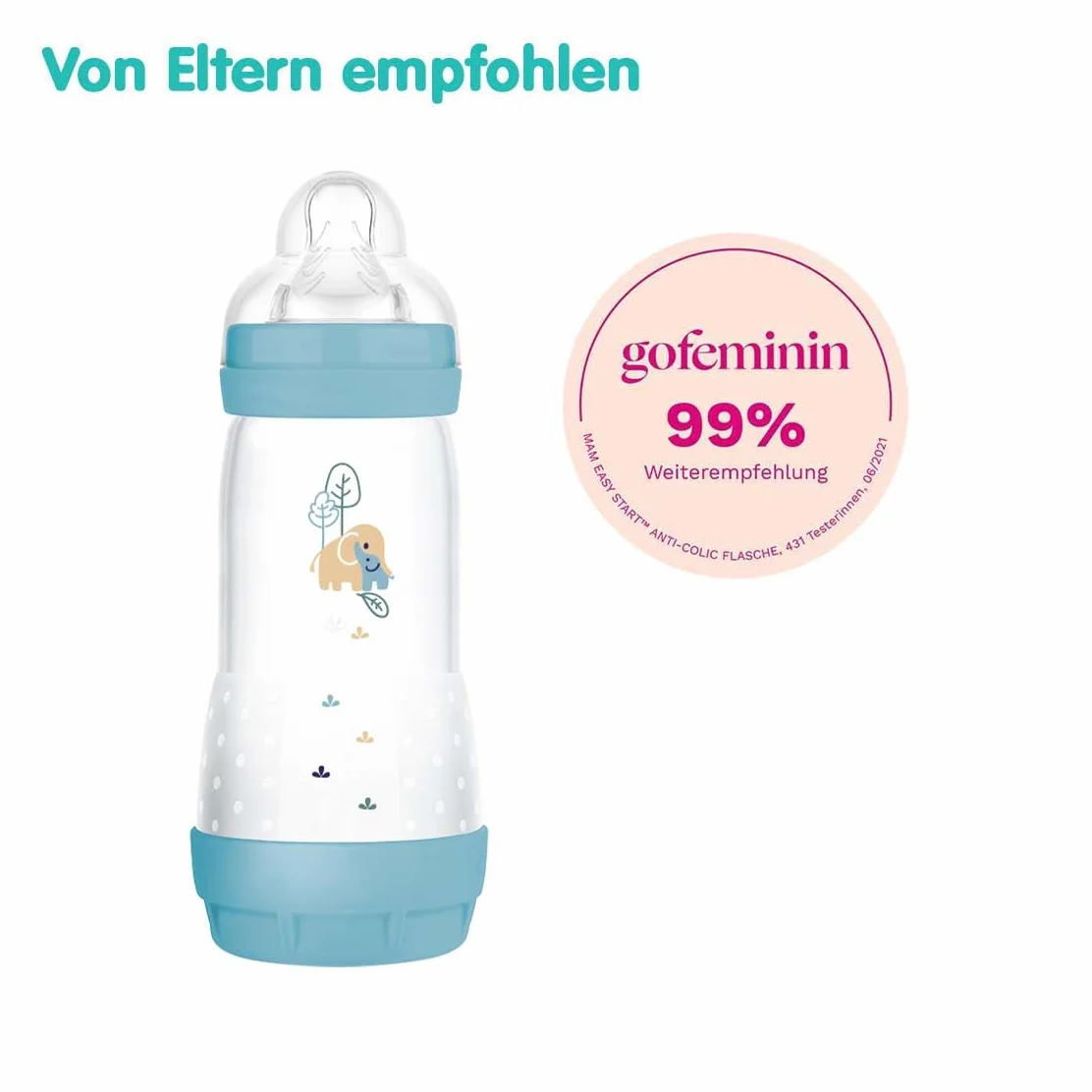 MAM Easy Start Anti-Colic butelka dla niemowląt 320 ml, rozmiar 2, 4+