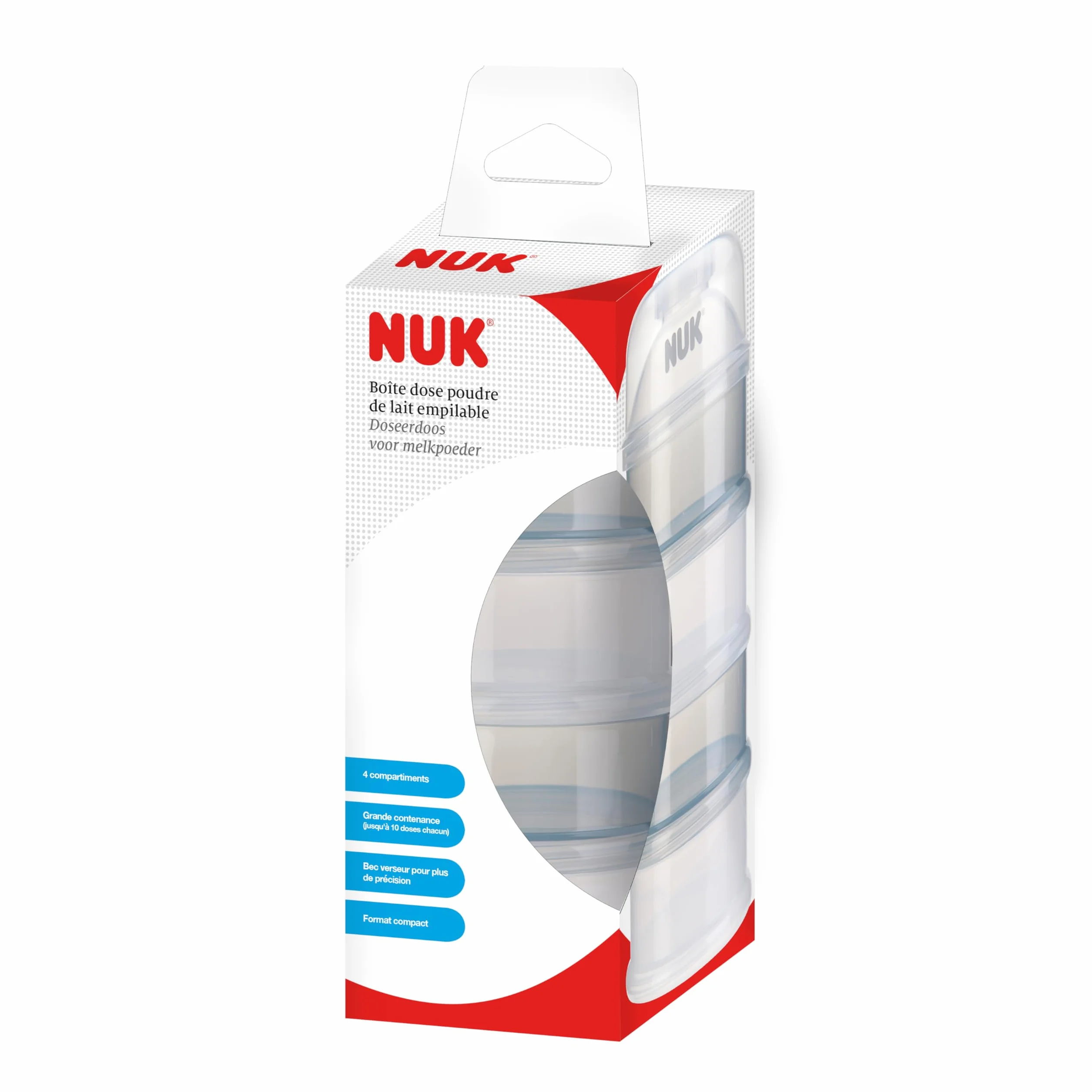 Nuk 710393 pojemnik na mleko w proszku, 1 sztuka (1 opakowanie)
