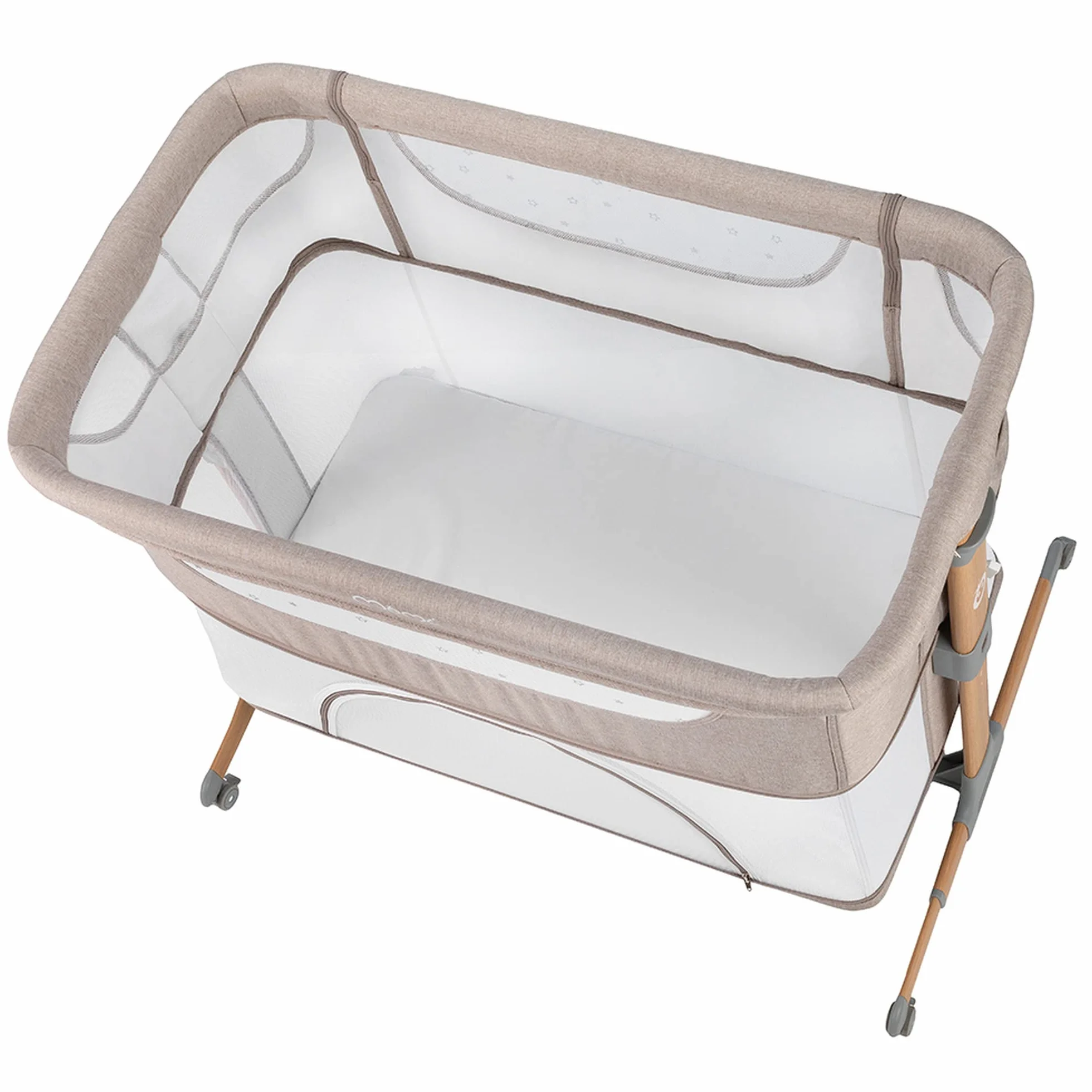 Momi SMART BED Łóżeczko Wielofunkcyjne, Beżowy, do 15 kg
