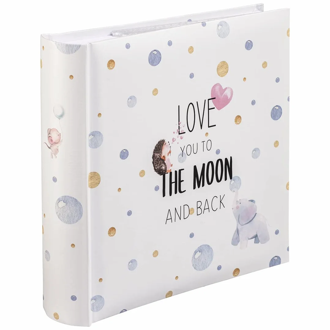 Hama Album fotograficzny To The Moon (na wsuwki, 100 stron, maks. 200 zdjęć 10x15cm, kieszeń na pamięć, wymiar albumu 22,5x22 cm) Kolorowy