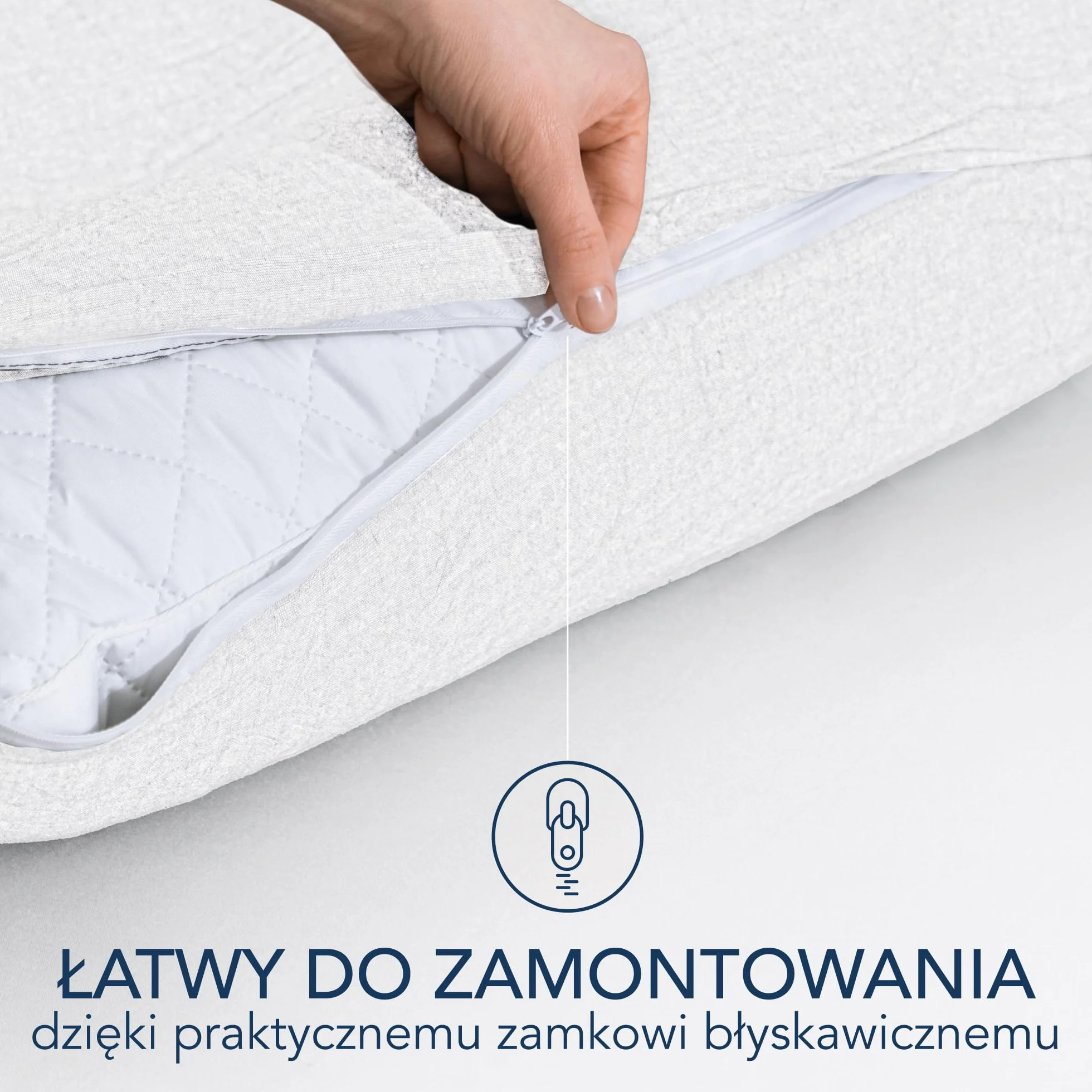 Dreamzie Poszewka na poduszkę 40x80 bawełna zestaw 2 sztuk biała Oeko Tex