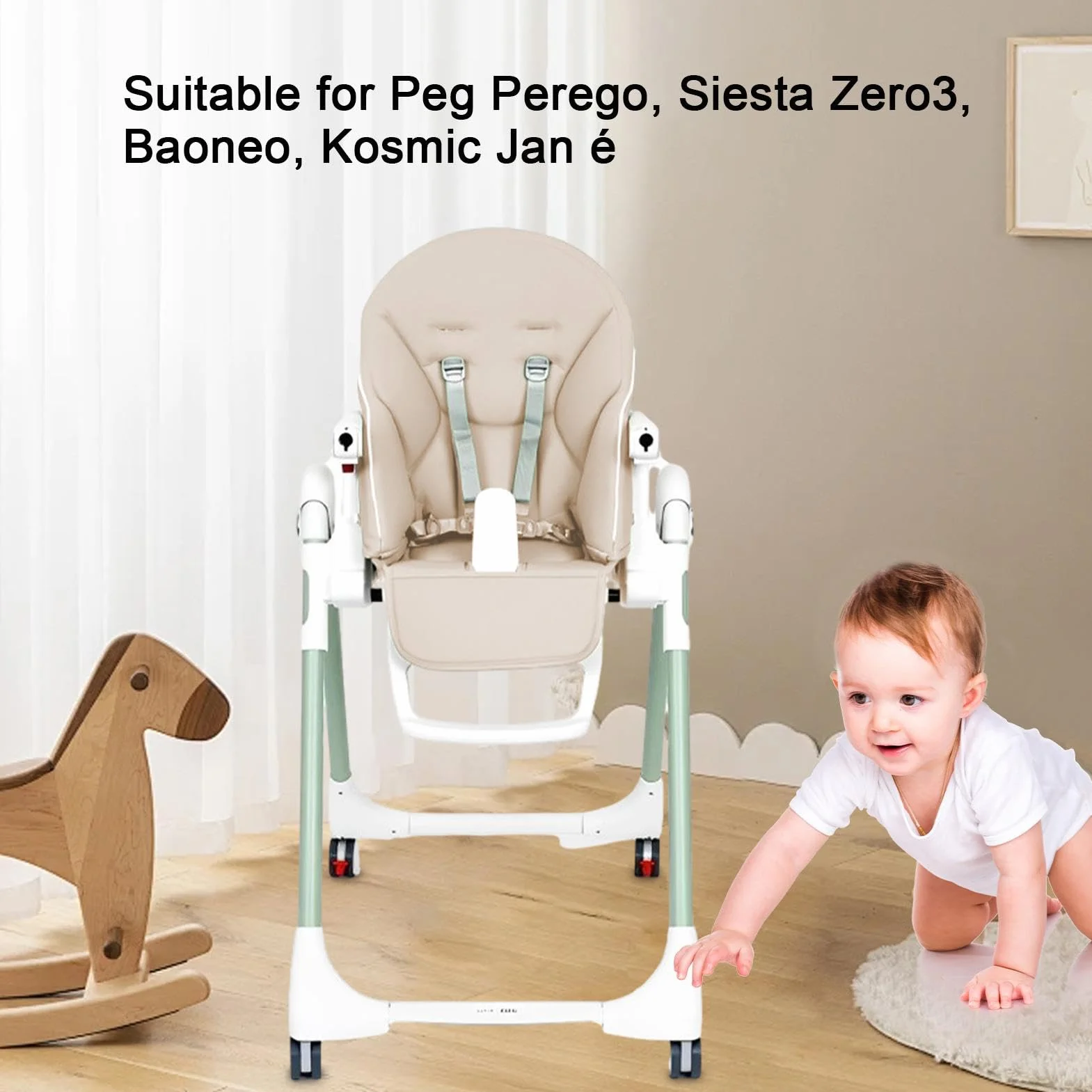 Baby Chair Seat Cover | Kids Dining Chairs Protector | High Chair Soft Padding | Kids High Seat Pad | Comfortable Chair Cushion | Waterproof & Stain-Resistant, for Preventing Messes During Mealtime