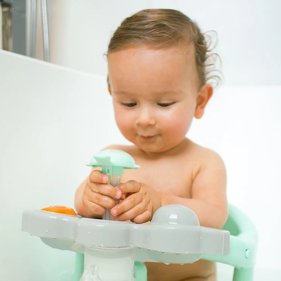 Fotelik do kąpieli dla niemowląt Interbaby | Mocowanie Przyssawki antypoślizgowe | Krzesło do kąpieli dla niemowląt Wygodne, bezpieczne, ergonomiczne | Fotel do kąpieli i prysznica dla niemowląt > 5