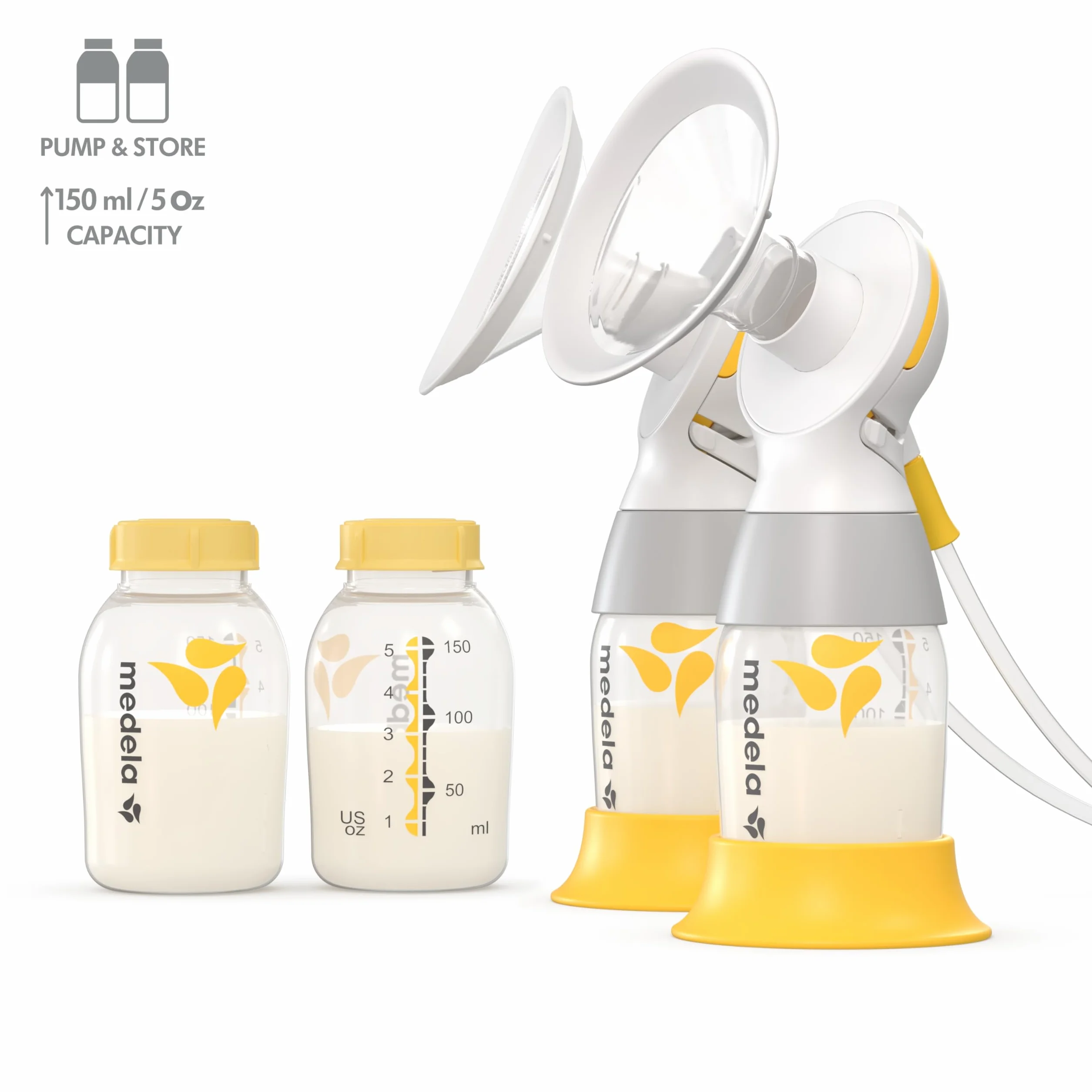 Medela Classic PersonalFit Flex podwójny zestaw pompujący do pomp elektrycznych kompatybilny z Freestyle bez użycia rąk i Swing Maxi