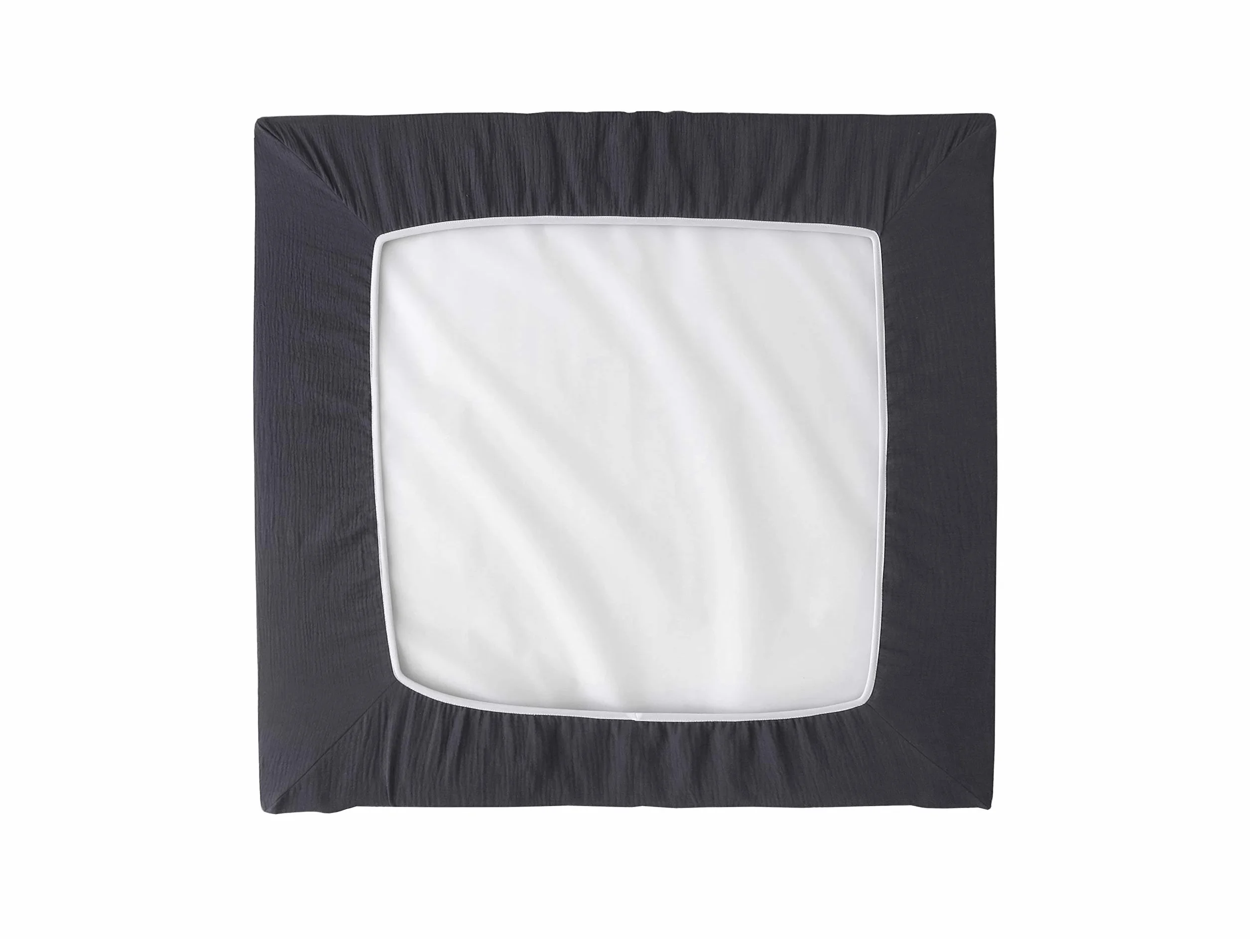 Blausberg kocyk dziecięcy kompatybilny z przewijakiem IKEA Vädra, 74 x 80 cm, w kolorze ciemnoszarym, 100% bawełna Musslin, certyfikat Oeko-Tex Standard 100
