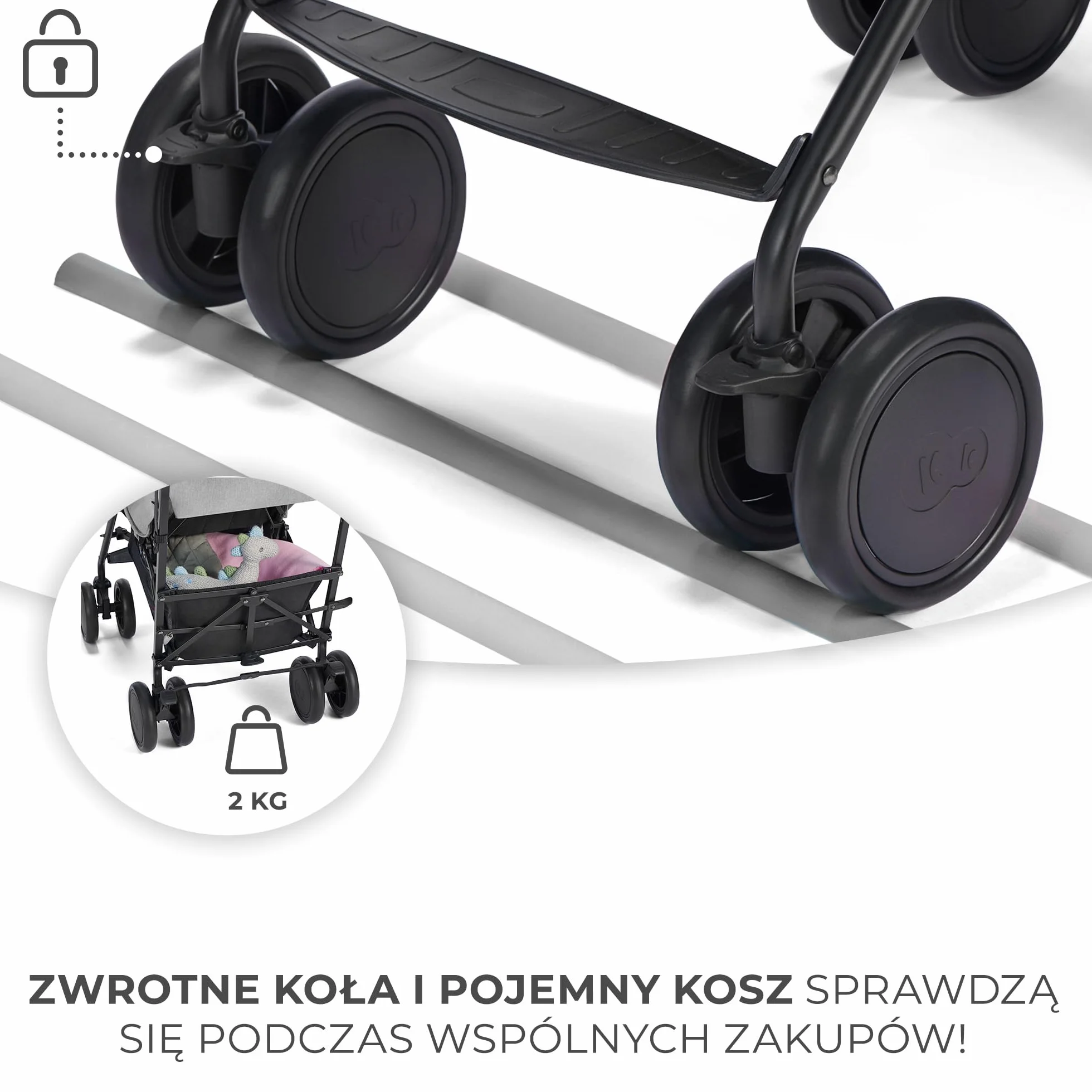 kk Kinderkraft Lekka spacerówka SIESTA, Wózek parasolka, Regulacja oparcie do pozycji leżącej, Powiększana budka, Szybkie i łatwe składanie do kompaktowych rozmiarów, aż do 22 kg, Szary
