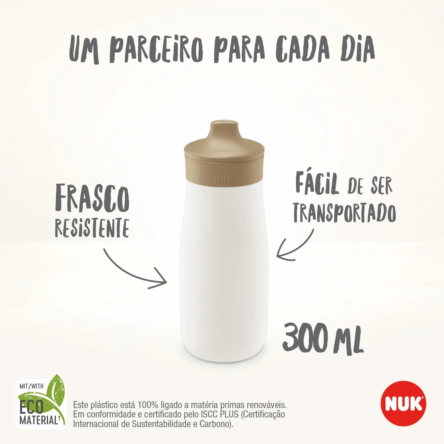 NUK Mini-Me Sip Kubek dla niemowląt, 9 miesięcy, 300 ml, butelka na wodę dla niemowląt, umiarkowany wylewka, odporny na wyciek, nietłukący, Mint Bee