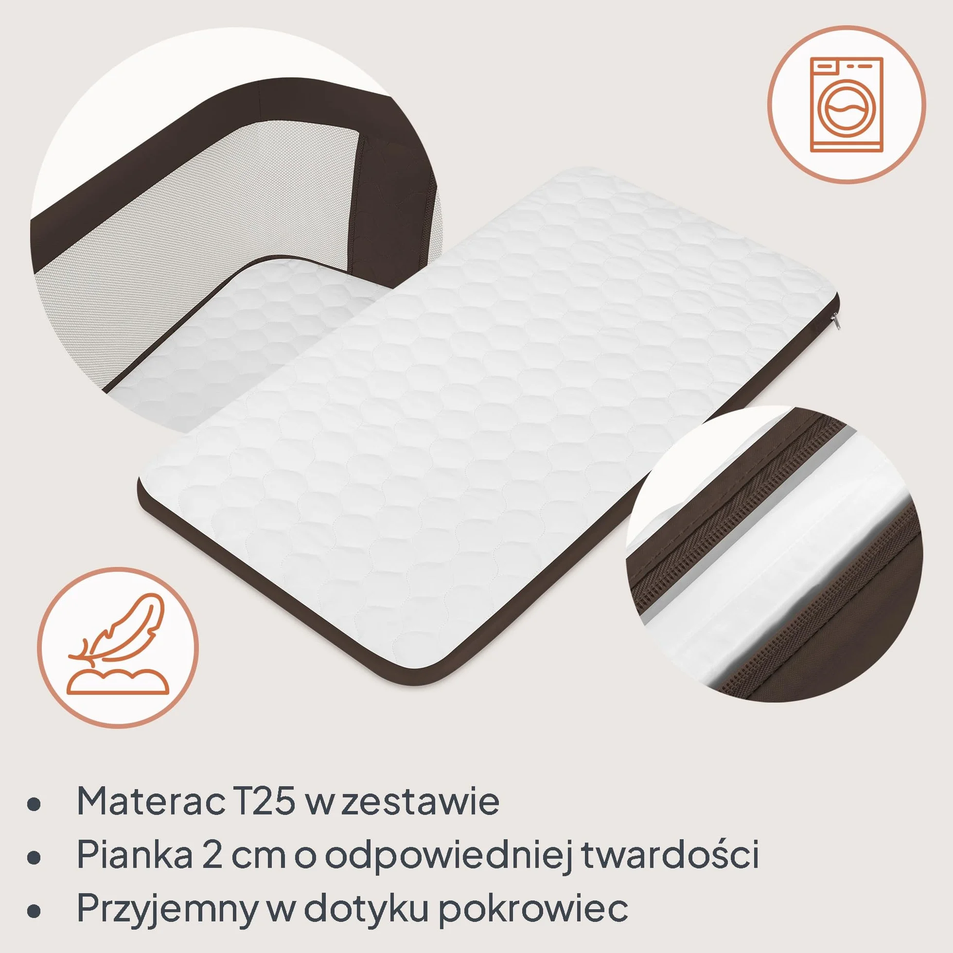 lionelo PARI łóżeczko nocne, łóżeczko dziecięce, 3 w 1, regulowane łóżeczko nocne, 6 poziomów, kołysanie, pochylany materac, siatka, zamykane kółka, torba podróżna