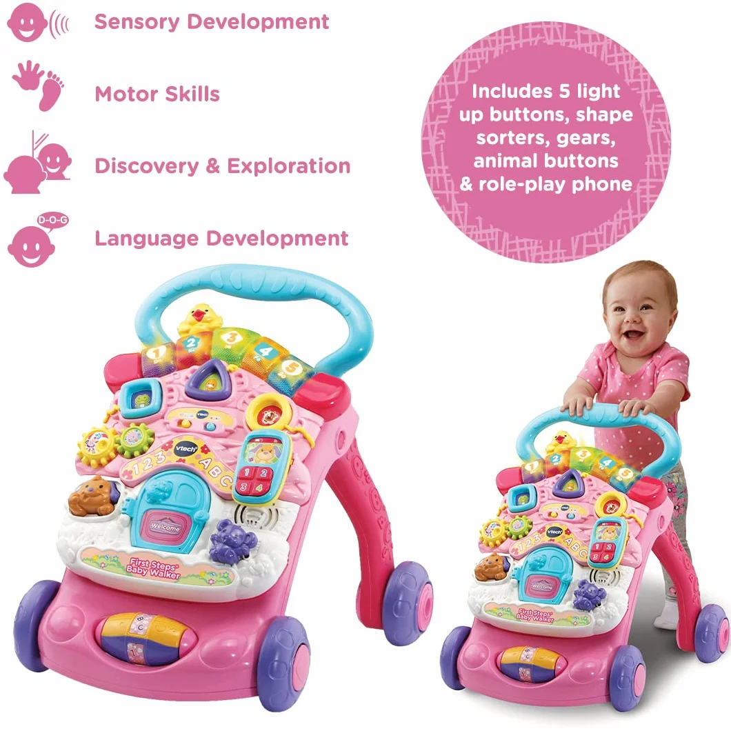 VTech 505653 chodzik dla niemowląt różowy