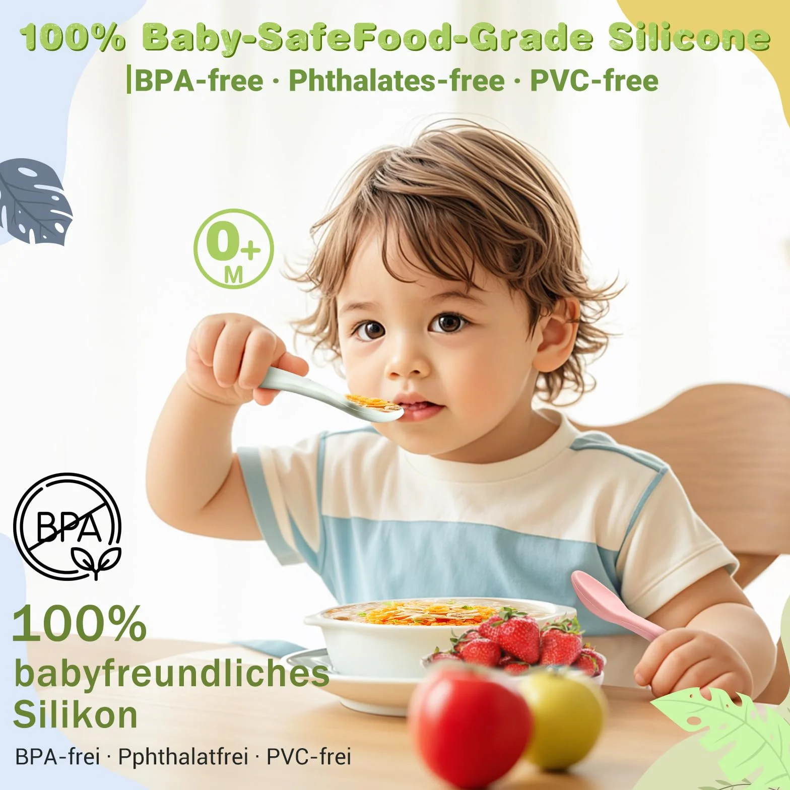 Silikonowe gryzaki dla niemowląt bez BPA 5 sztuk pomoc w ząbkowaniu