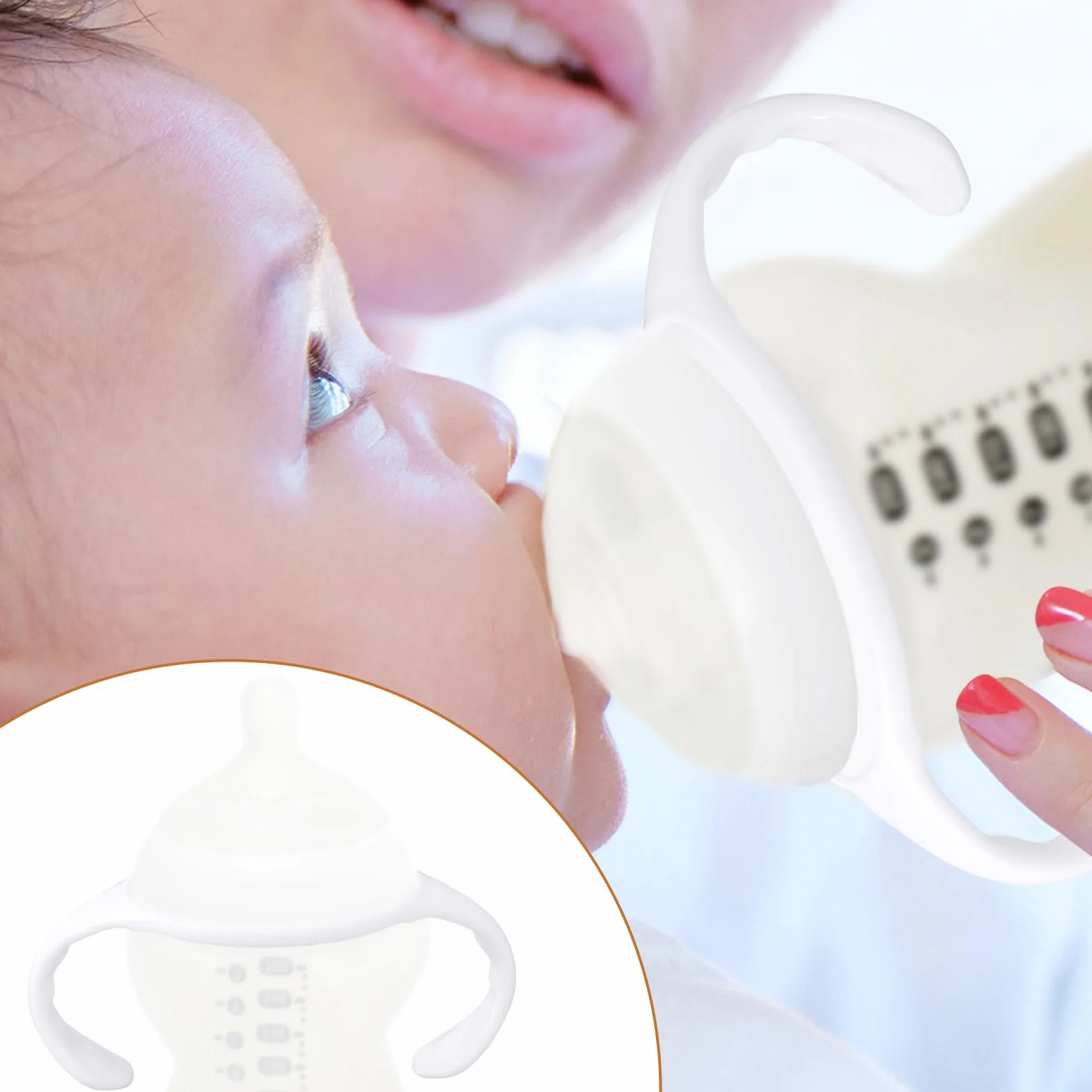 lasuroa 4szt Uchwytów do Butelek Niemowląt dla Tommee Tippee, Ergonomiczny Uchwyt Antypoślizgowy Łatwego Karmienia Bez BPA Wymienny Uchwyt do Butelek dla Noworodków