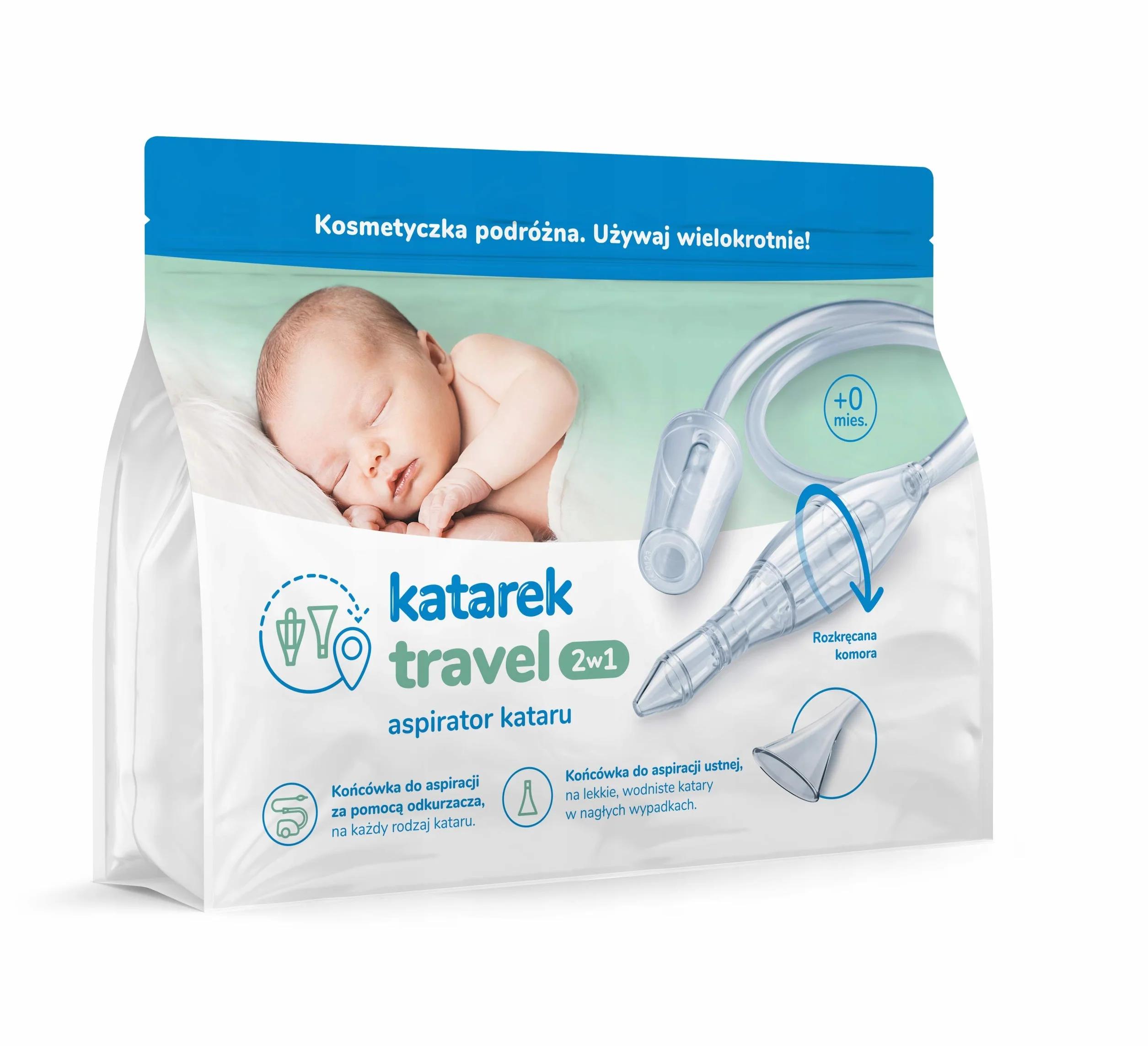 Katarek Travel 2w1 Aspirator kataru, 1 szt.