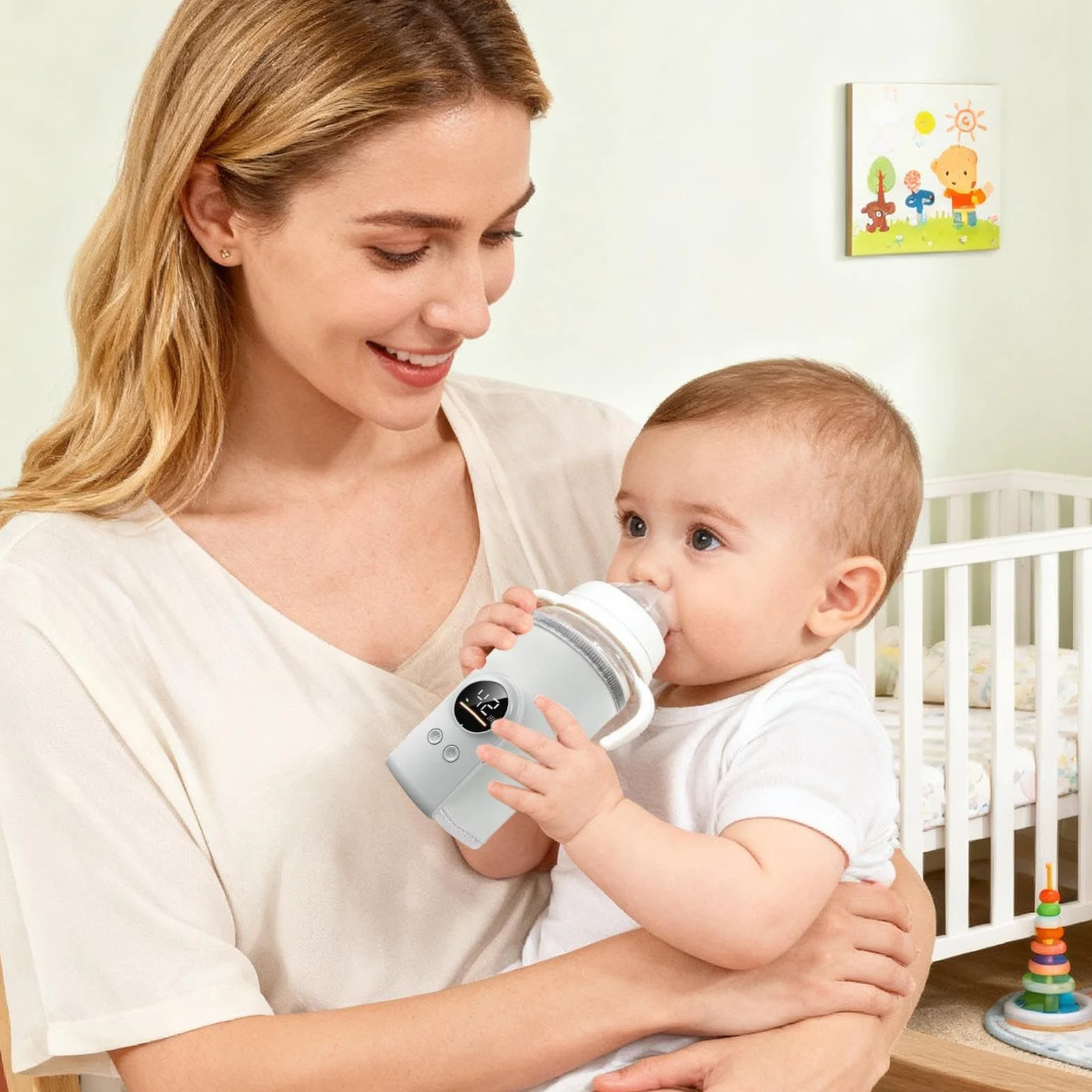 Bottle Warmer USB Powered Milk Heating Sleeve for Infant Feeding Portable Fabric Warmer Wrap Adjustable Temperature Travel Bottle Heater