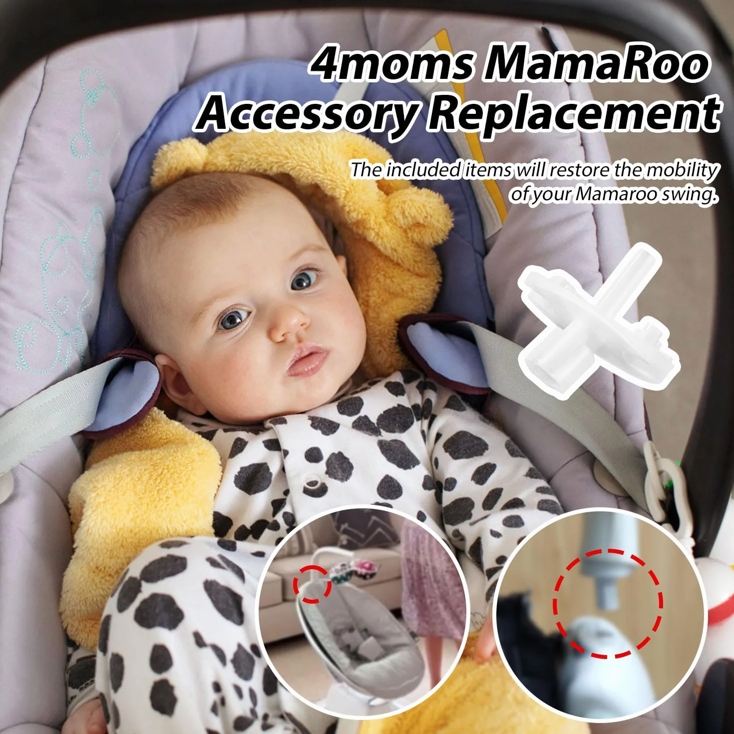 Złącze Mobilne Zamienne do 4moms Mamaroo Model 1037, Mocowanie do Stojaka na Zabawki