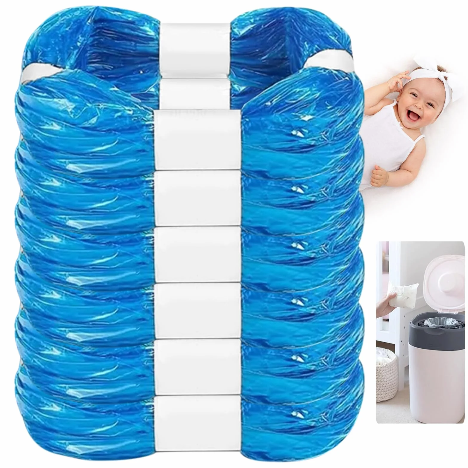 Kaset Uzupełniających do Wiaderek na Pieluchy Kompatybilnych z Tommee Tippee Angelcare LitterLocker 6 Sztuk