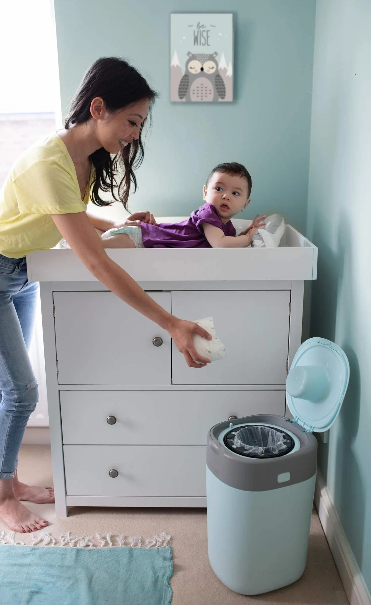 Tommee Tippee Twist and Click Advanced Nappy Disposal Sangenic Tec Refills, Pack of 6 - (Compatible with Sangenic Tec, Twist and Click Bins)