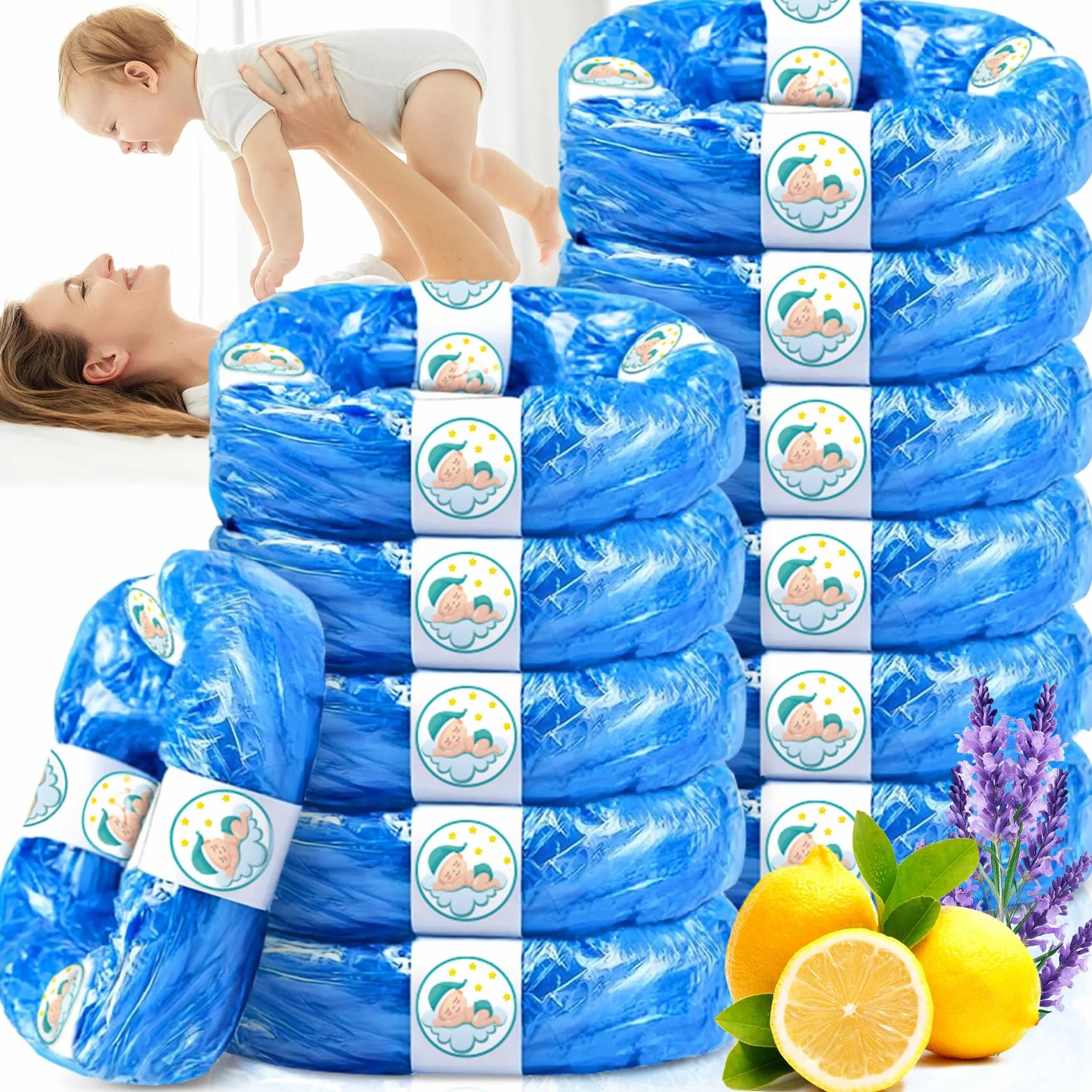 Ricarica Mangiapannolini 4,5 M Antiodore 12 Pezzi Blu