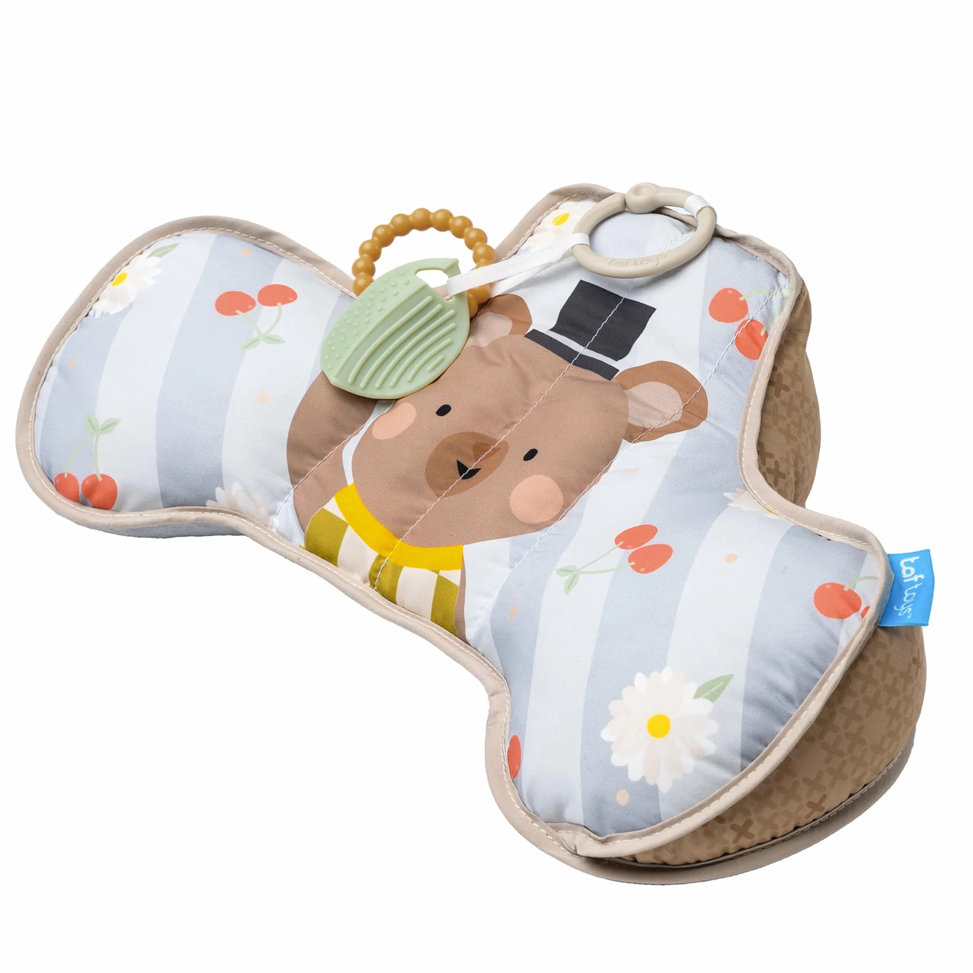 Poduszka Tummy Time Baby Bear 40x27x11 cm z 2 wyjmowanymi zabawkami