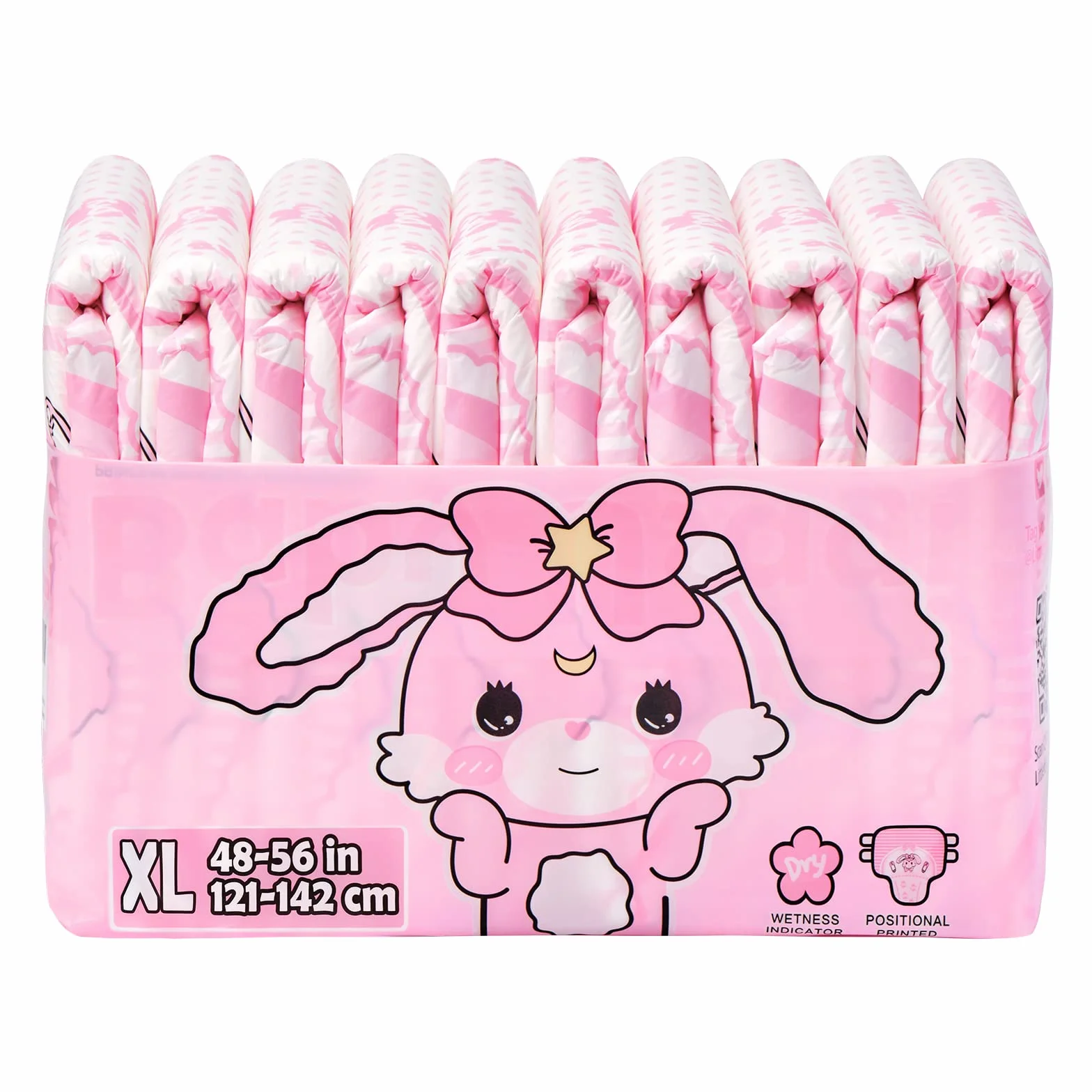 LittleForBig Pielucha Drukowana Dla Dorosłych 10 Sztuk - Baby Usagi (X-Large 121-142 CM）