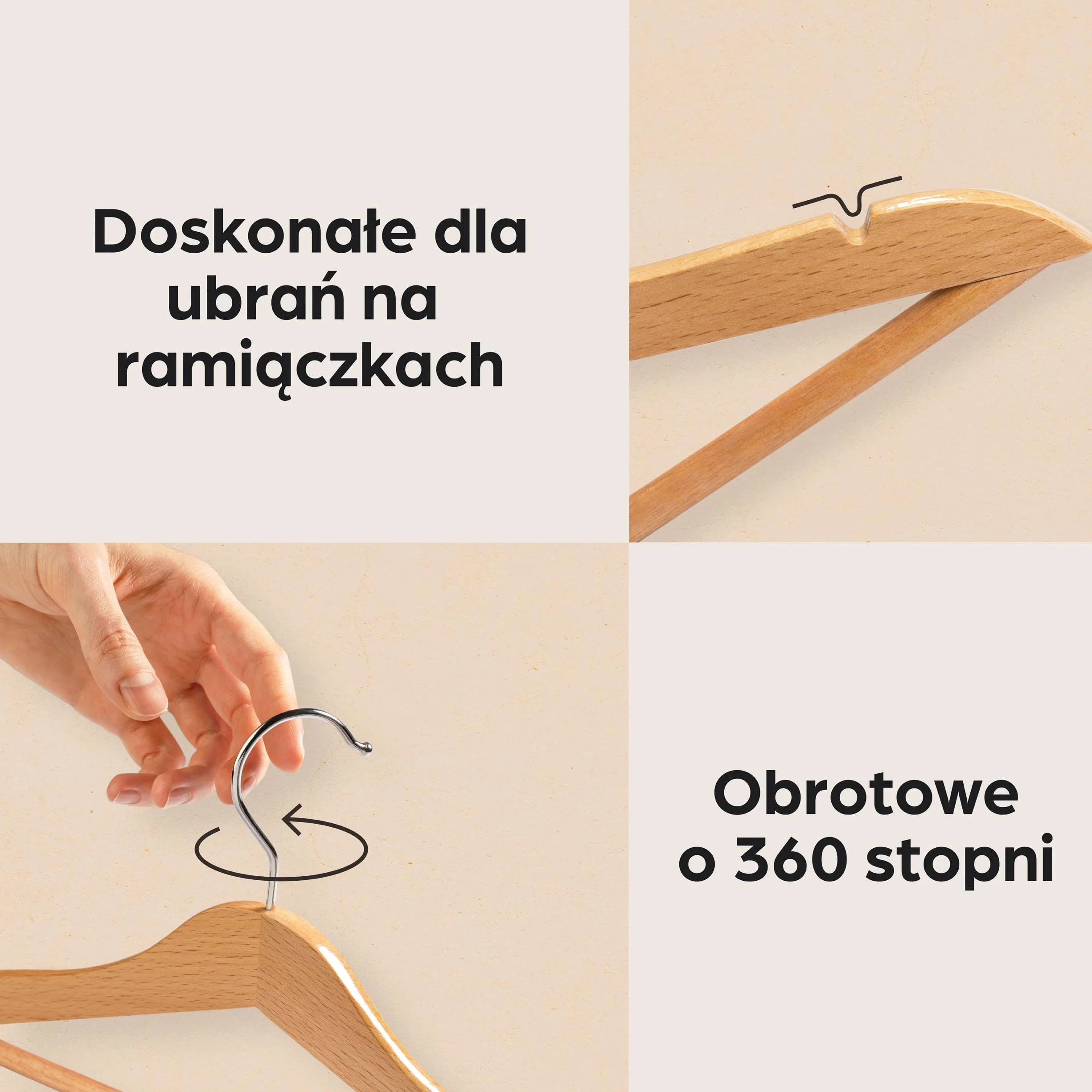 Drewnianych Wieszaków dla Dzieci - Zestaw 10 - Wytrzymałe Naturalne Drewno Bukowe - Doskonały Porządek dla Dziecięcej Odzieży