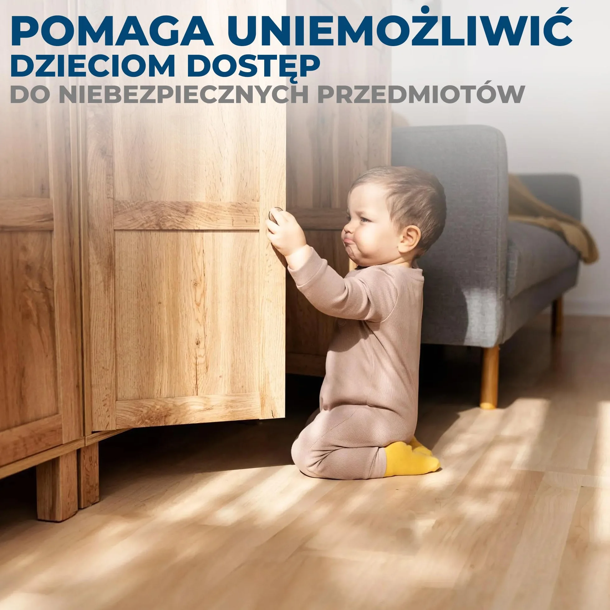 Hoffenbach Magnetyczna Blokada dla Dzieci – 12 zamków + 3 klucze – Niewidoczny Zamek Magnetyczny do Szafek i Szuflad – Zabezpieczenie bez Wiercenia – Biały