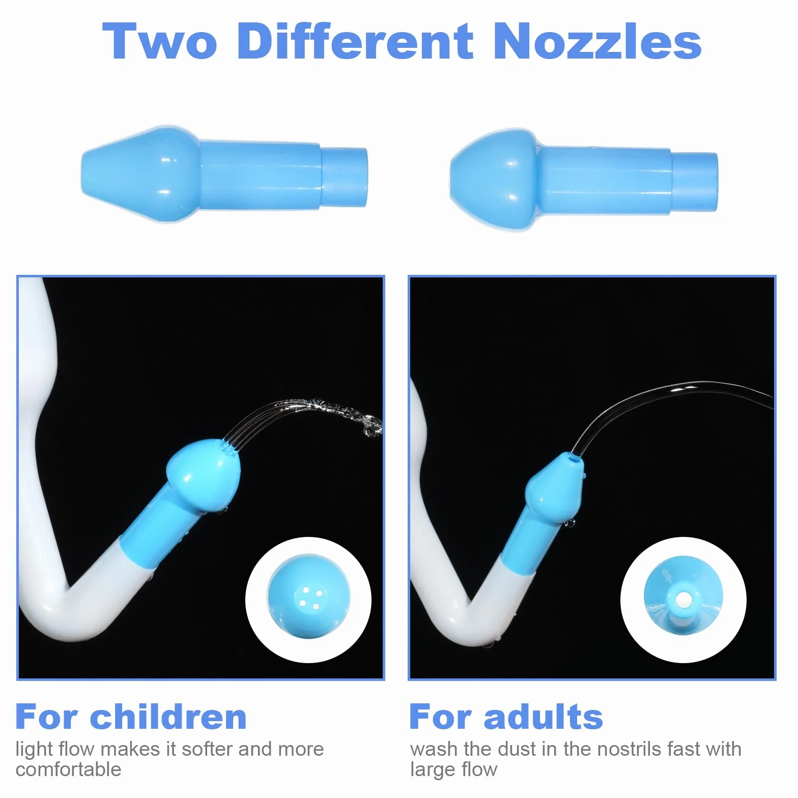 URAQT Neti Pot, zestaw do płukać nosa, butelka zatoka 240 ml z 40 pakietami soli, dla dorosłych i dzieci, ulga w zatokach
