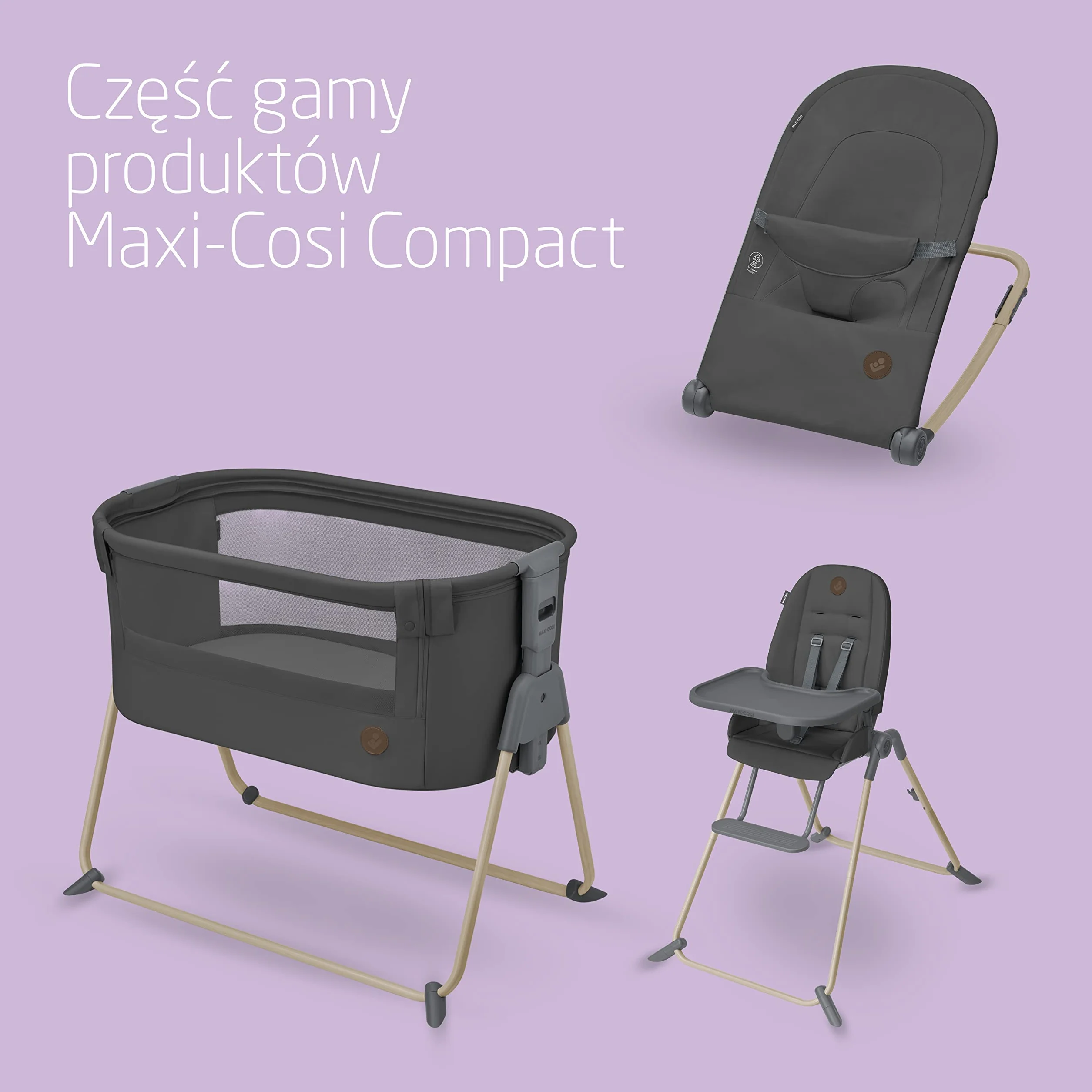Maxi-Cosi Tori 2 w 1 Łóżeczko dostawne, Kołyska dostawna, 0–6 mies, 0–9 kg, Beyond Graphite