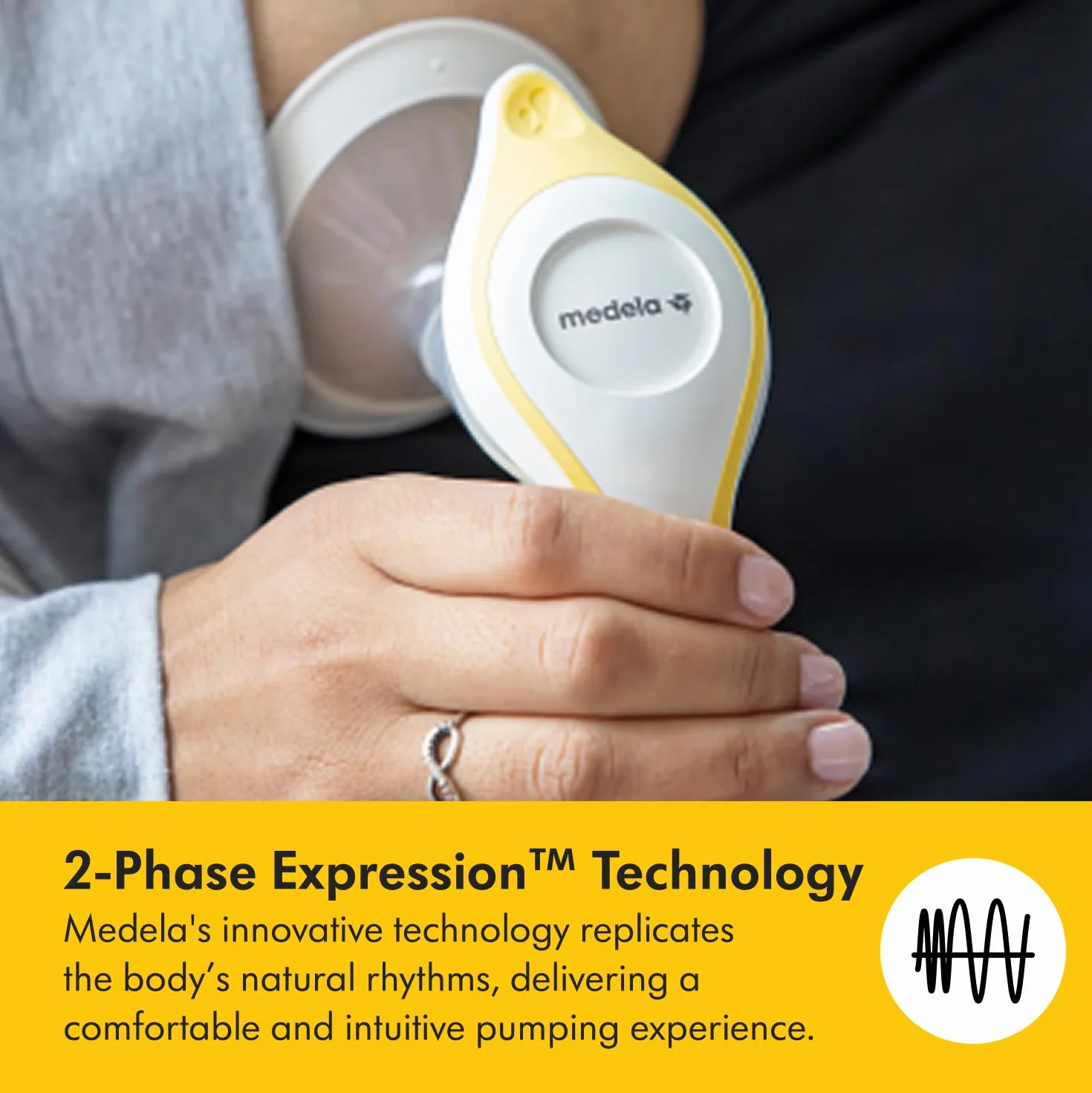 Medela Harmony Manual Breast Pump - Compact Swiss design featuring PersonalFit Flex shields and Medela 2-Phase Expression technology