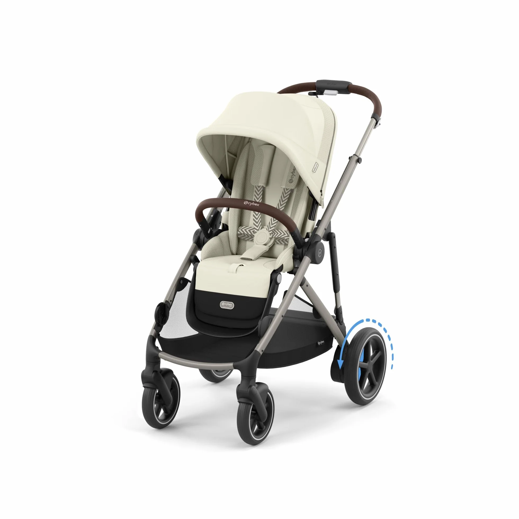 CYBEX Gold e-GAZELLE S wózek all-in-1 z napędem elektrycznym, od urodzenia do 4 lat, 22 kg, Seashell Beige