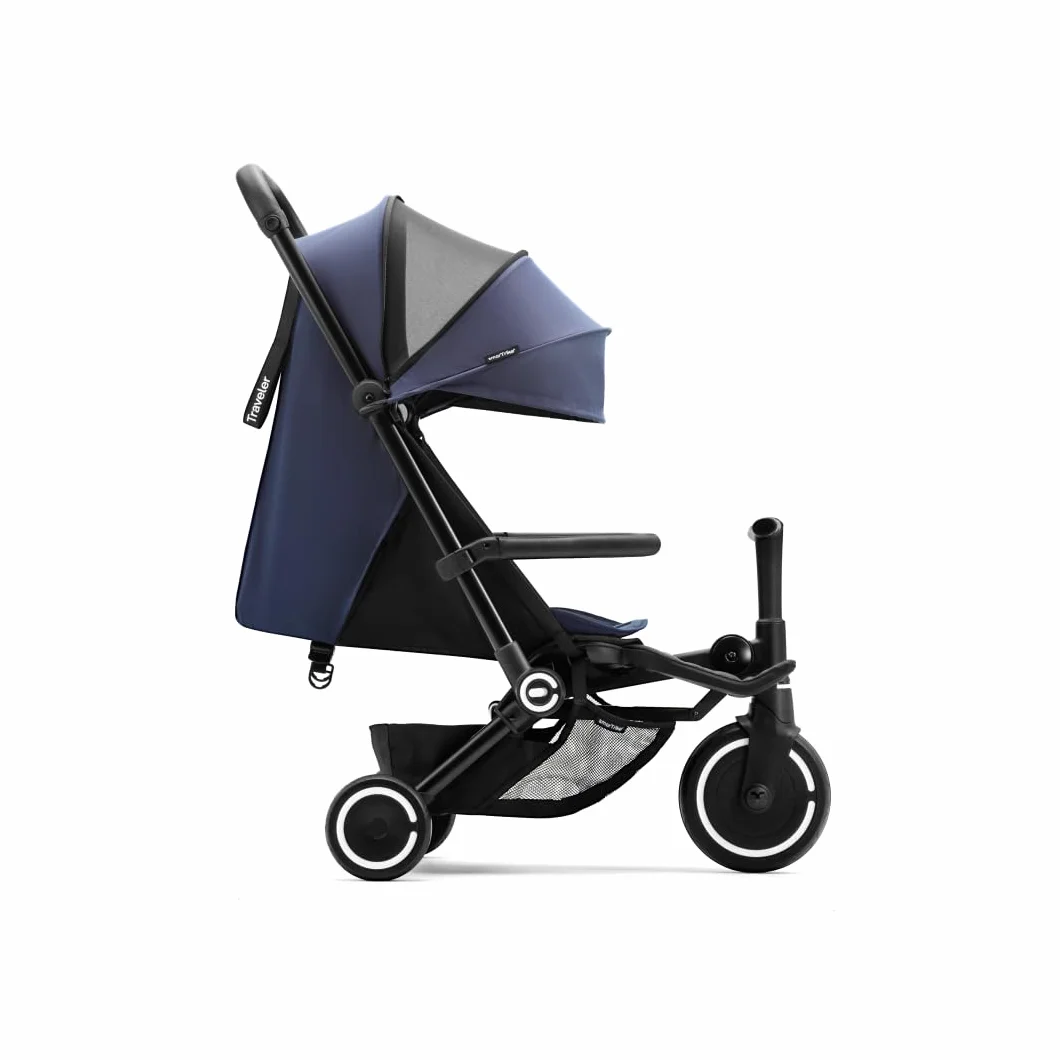 smarTrike Traveler Active wózek dla dzieci w wieku od 4 miesięcy do 6 lat, niebieski (Midnight Blue)