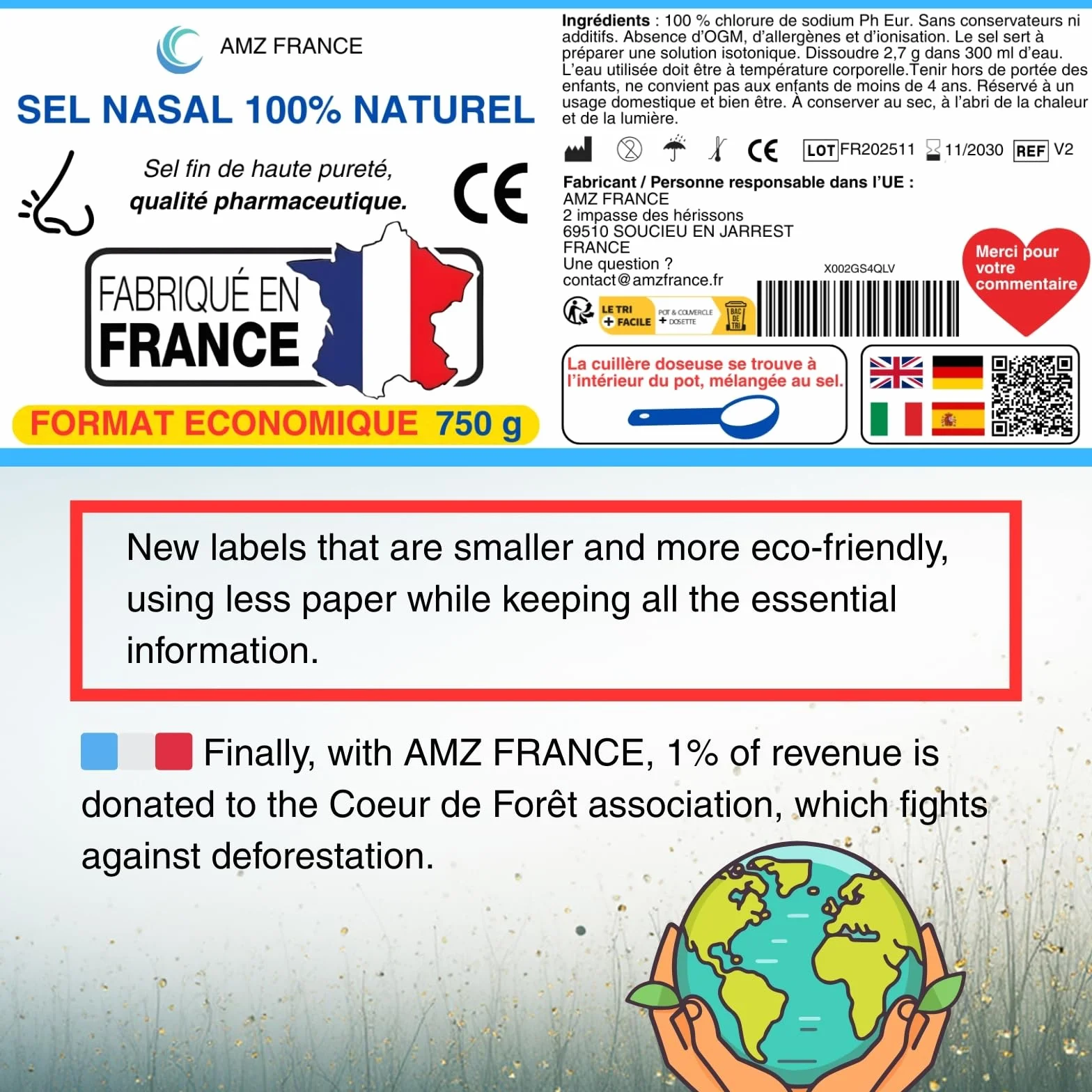 Nasal Salt 750 g Pharmaceutical Grade 277 Washes XXL Box Nasal Rinse
