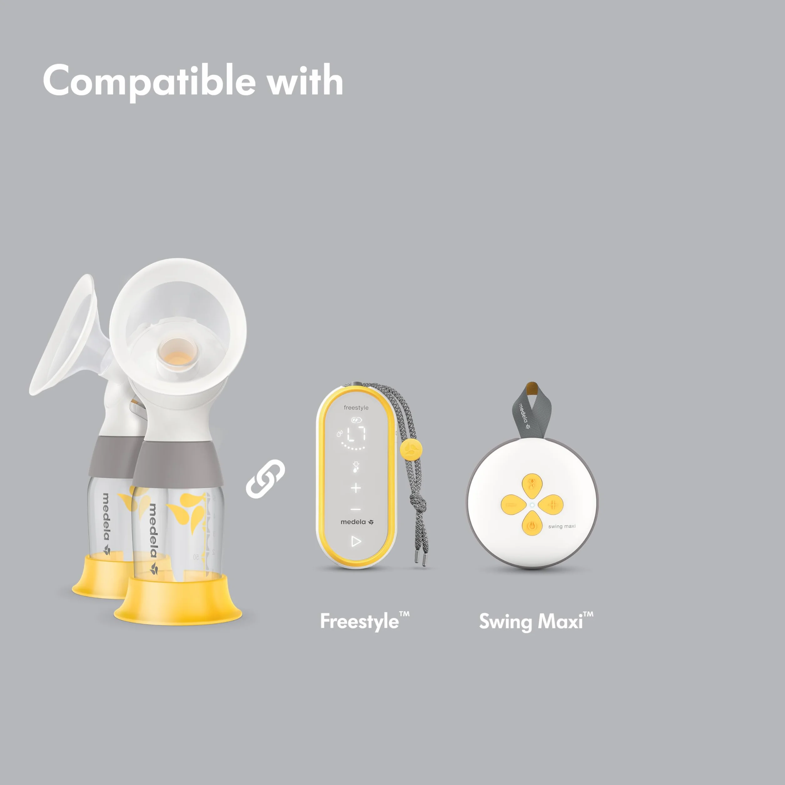 Medela Classic PersonalFit Flex podwójny zestaw pompujący do pomp elektrycznych kompatybilny z Freestyle bez użycia rąk i Swing Maxi