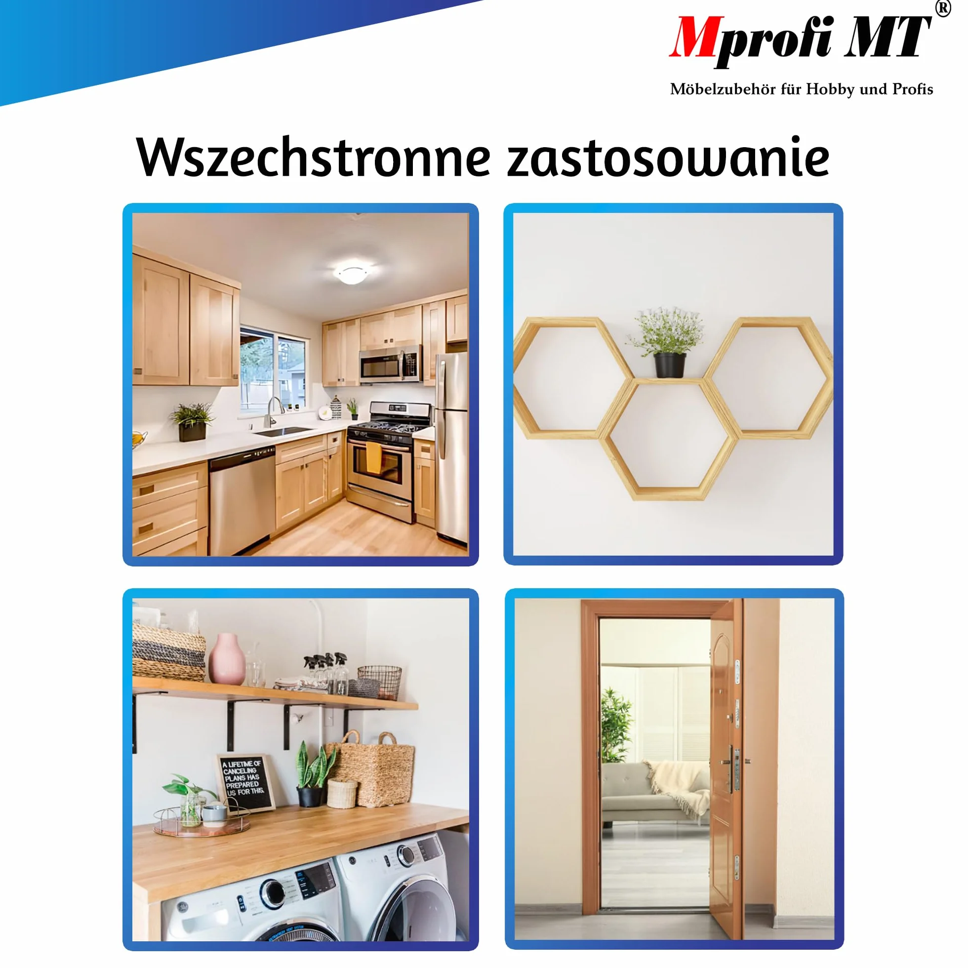 Mprof MT® - Tasma obrzezowa z klejem Baly | 45mm x 5m | Tasma do Krawedz Mebl | melaminowa Krawedzowa | Latwa w Aplkacj | Trwala | Grubosc 0,50mm