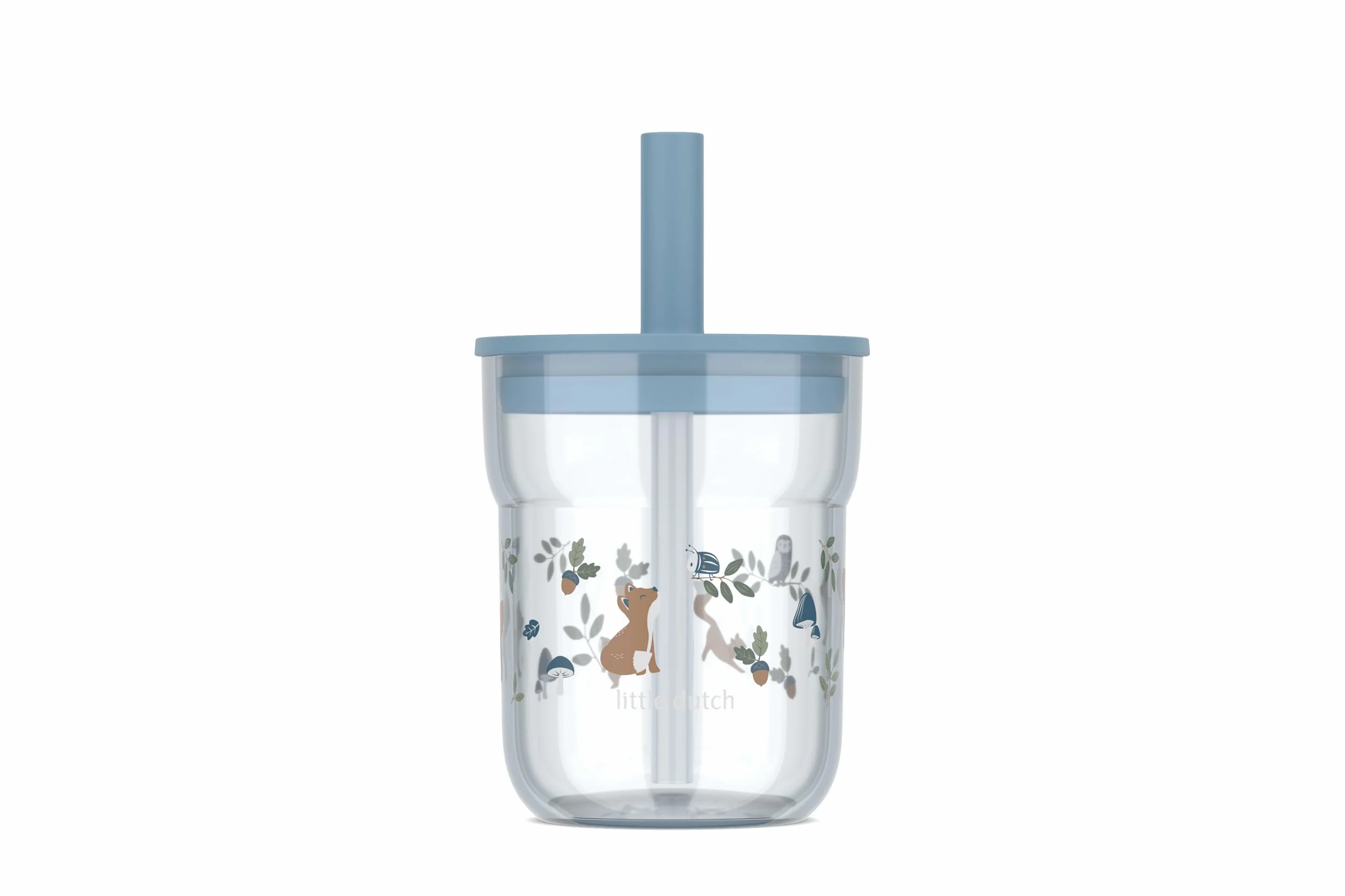 Mepal - Kubek dla dzieci ze słomką Mio Little Dutch - od 9 miesięcy - nadaje się do mycia w zmywarce - nie zawiera BPA - 250 ml - Forest Friends