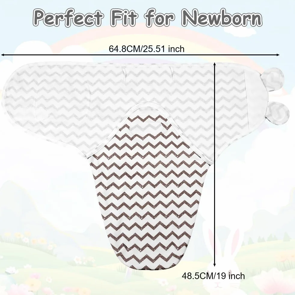 Śpiwór dla niemowląt, 0–3 miesięcy, ekologiczne śpiwory bawełniane dla noworodków, koc swaddle, śpiwór dla dzieci w tkaninie unisex 3-pack (ciemnoszary)