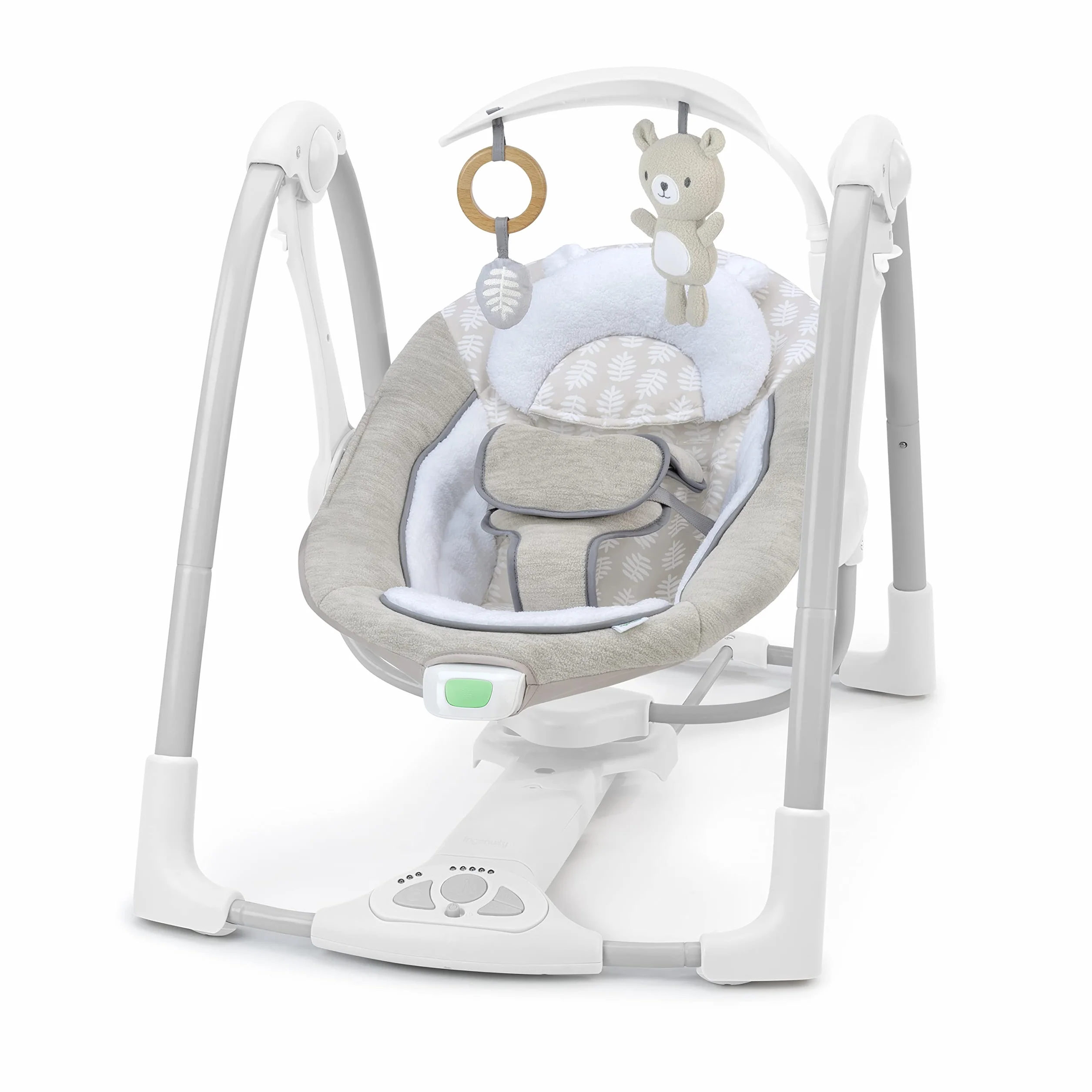 Ingenuity ConvertMe Swing-2-Seat, Wynn, 5 trybów huśtawki, wibracje, muzyka, kabel adaptera USB, pasek zabawek