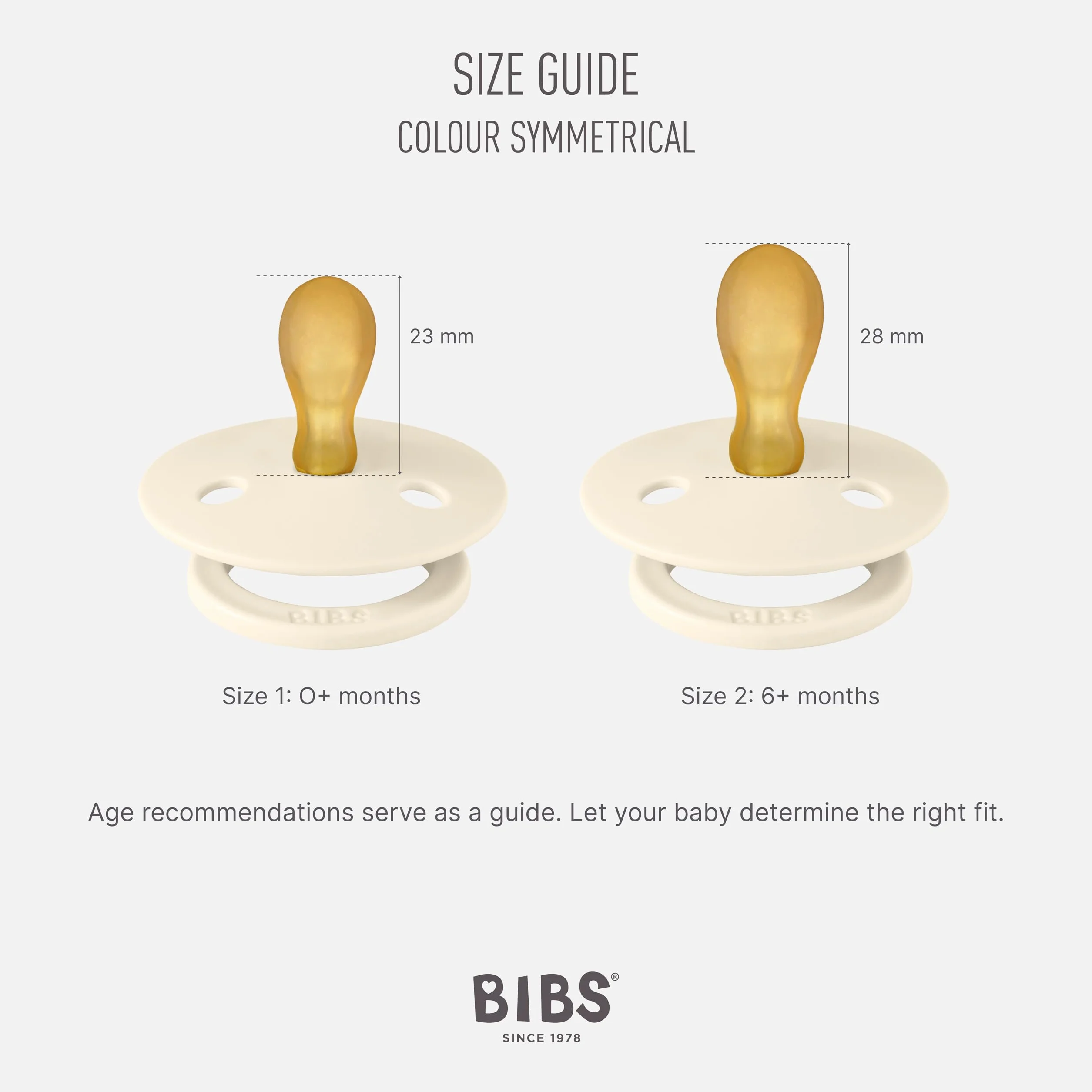 Smoczek BIBS z serii Colour, 2-pak, nie zawiera BPA, Symetryczny kształt gumowej główki. Lateks z kauczuku naturalnego, Wyprodukowano w Danii/EU, Rozmiar 1 (0-6 miesięcy), Island Sea/Forest Lake