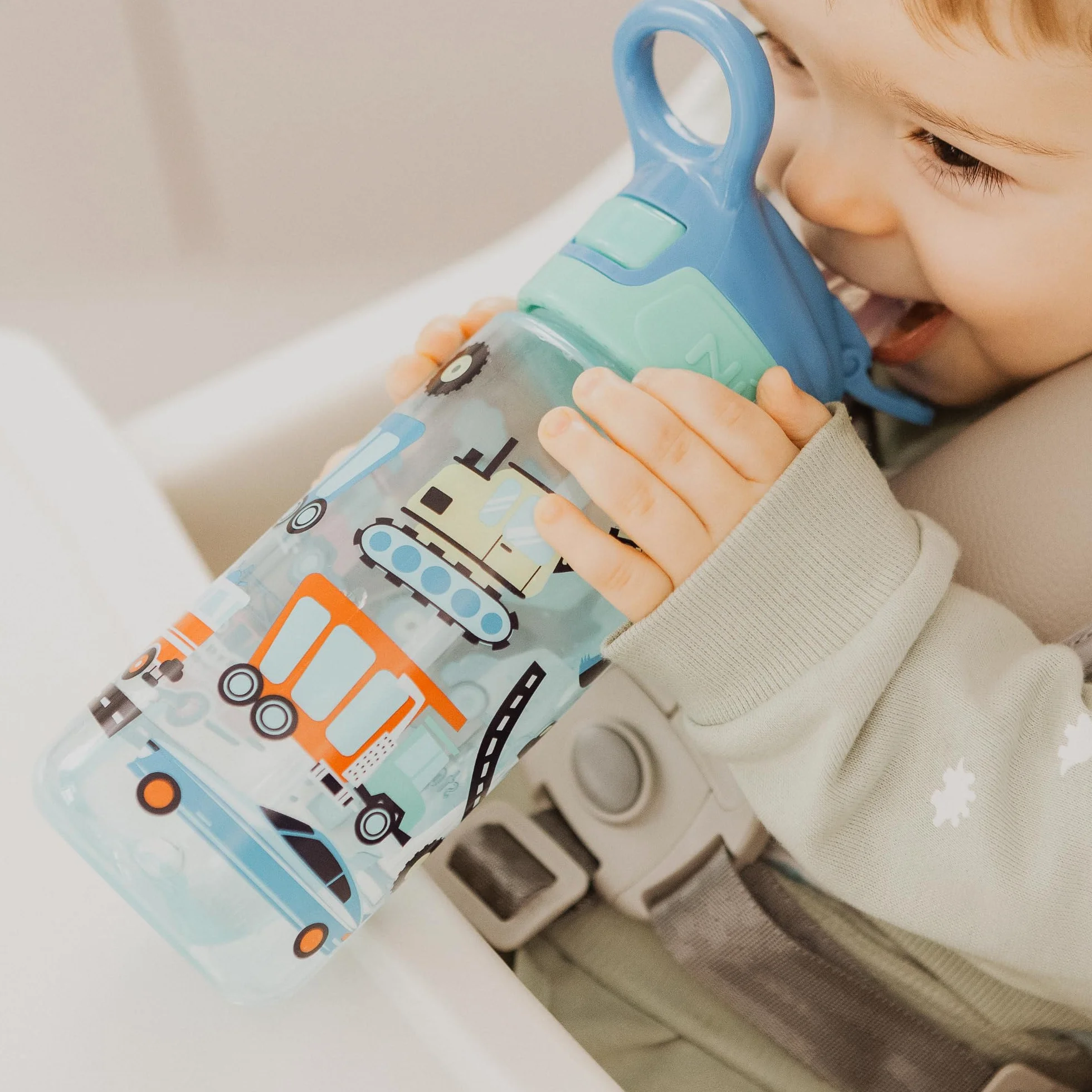 Nuby Super Quench butelka na wodę dla dzieci 540 ml uchwyt do przenoszenia płynny przepływ