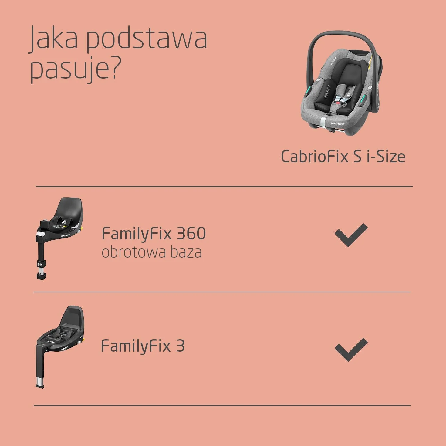 Maxi-Cosi Zelia S Trio Wielofunkcyjny Wózek Dziecięcy 3w1, 0–4 Lata, do 22 kg, Składany, Kompakt i Odchylany Wózek Spacerowy z Fotelik Samochodowy CabrioFix S i-Size i Torbą z Akcesoriami, Szary