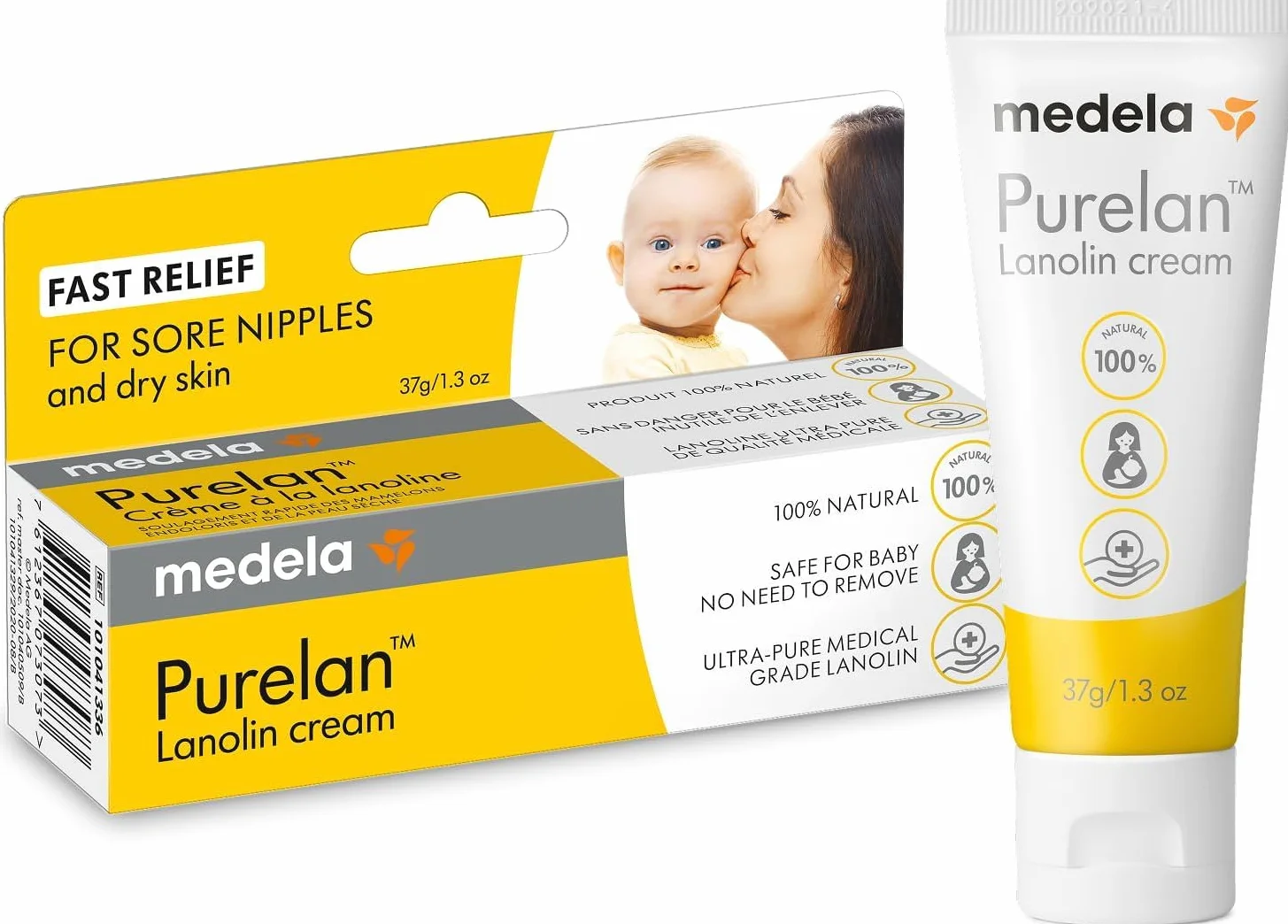 Medela Purelan 37g Lanolina krem do sutków, szybki ulga, naturalny, hipoalergiczny, bezzapachowy
