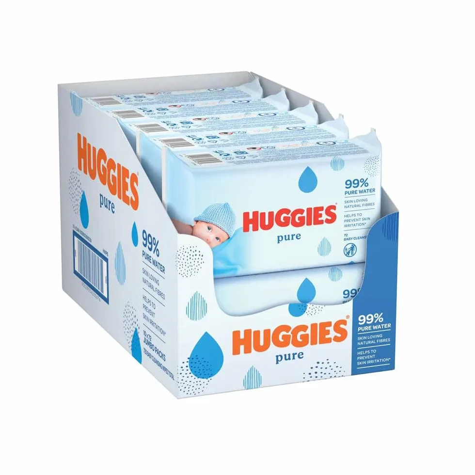 Huggies Baby Wet Pure Extra Care Chusteczki 72 x 10 pudełek