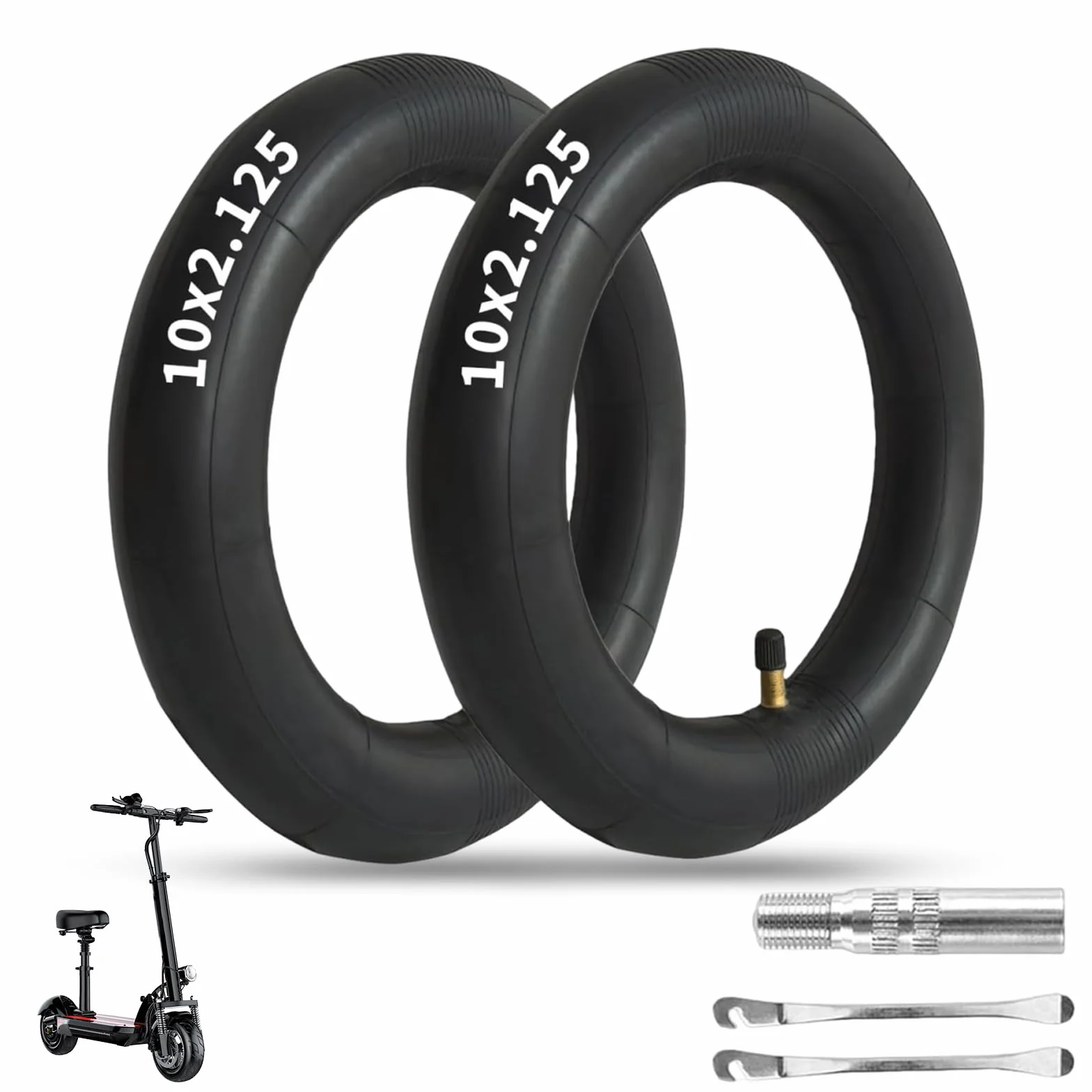 2 sztuki 254x54 mm węże do hulajnogi elektrycznej, węże zapasowe do Xiaomi E Scooter 4/4 Pro, wózka dziecięcego, rowerka dziecięcego i Baby Jogger, 254 mm wzmocniony wężyk do opon, odporny na zużycie