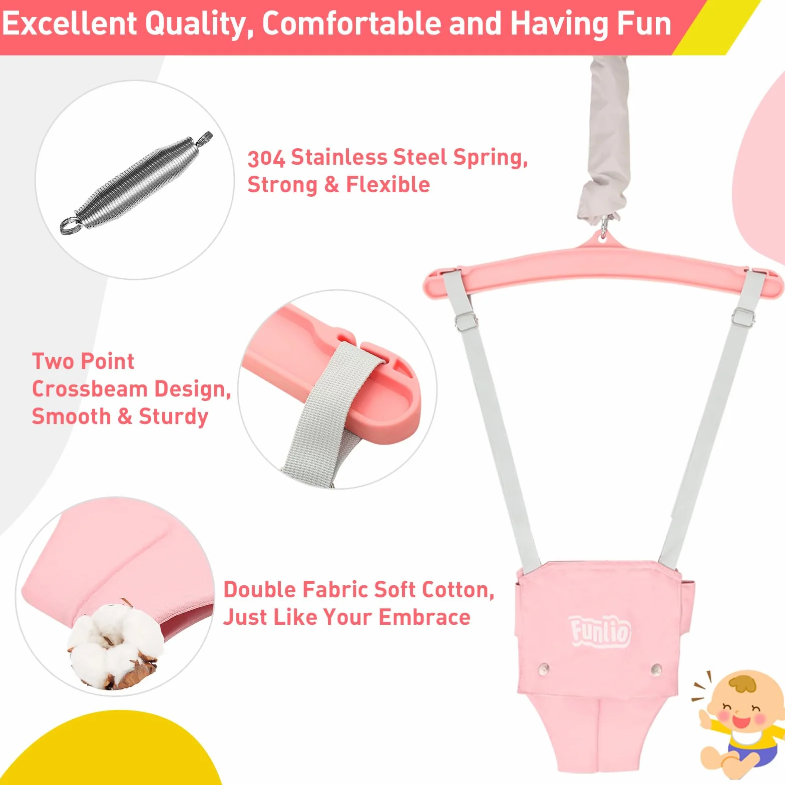 FUNLIO Baby Jumper Set Pink