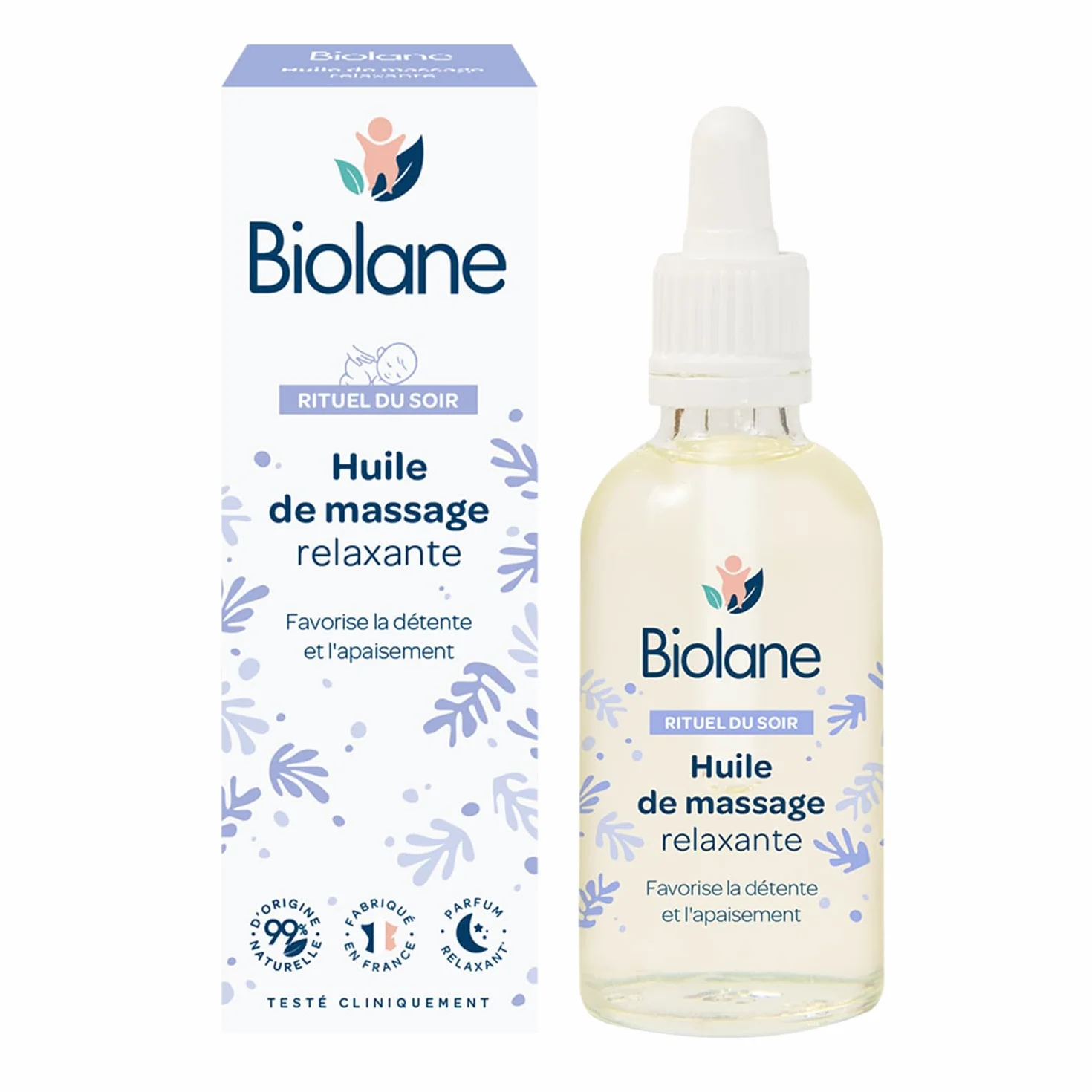 BIOLANE Olejek do masażu dla dziecka 50ml 99% naturalnych składników