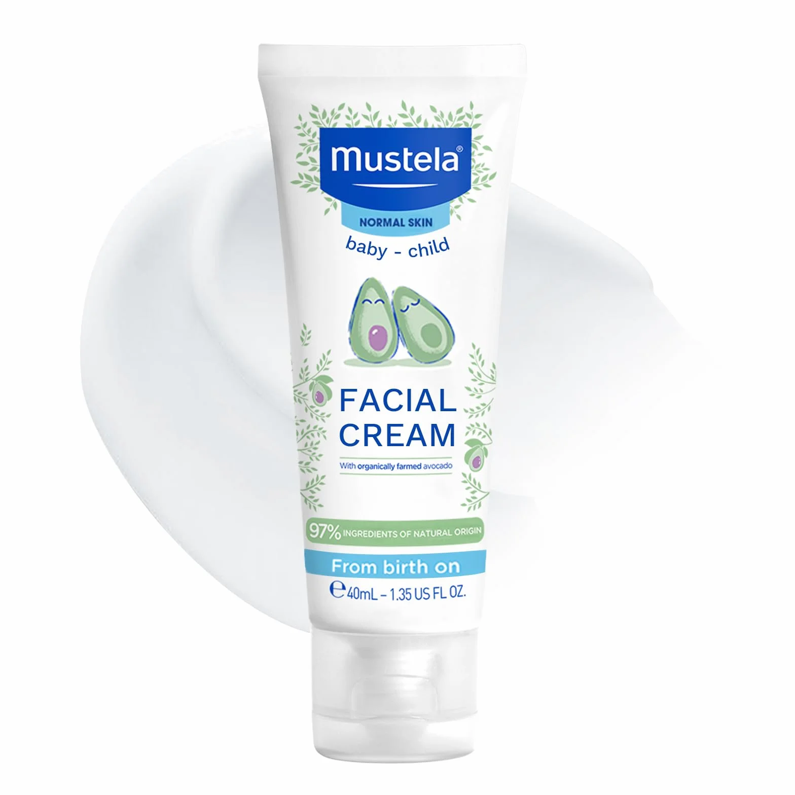 Mustela Hydra Bebe krem do twarzy od urodzenia, 40 ml