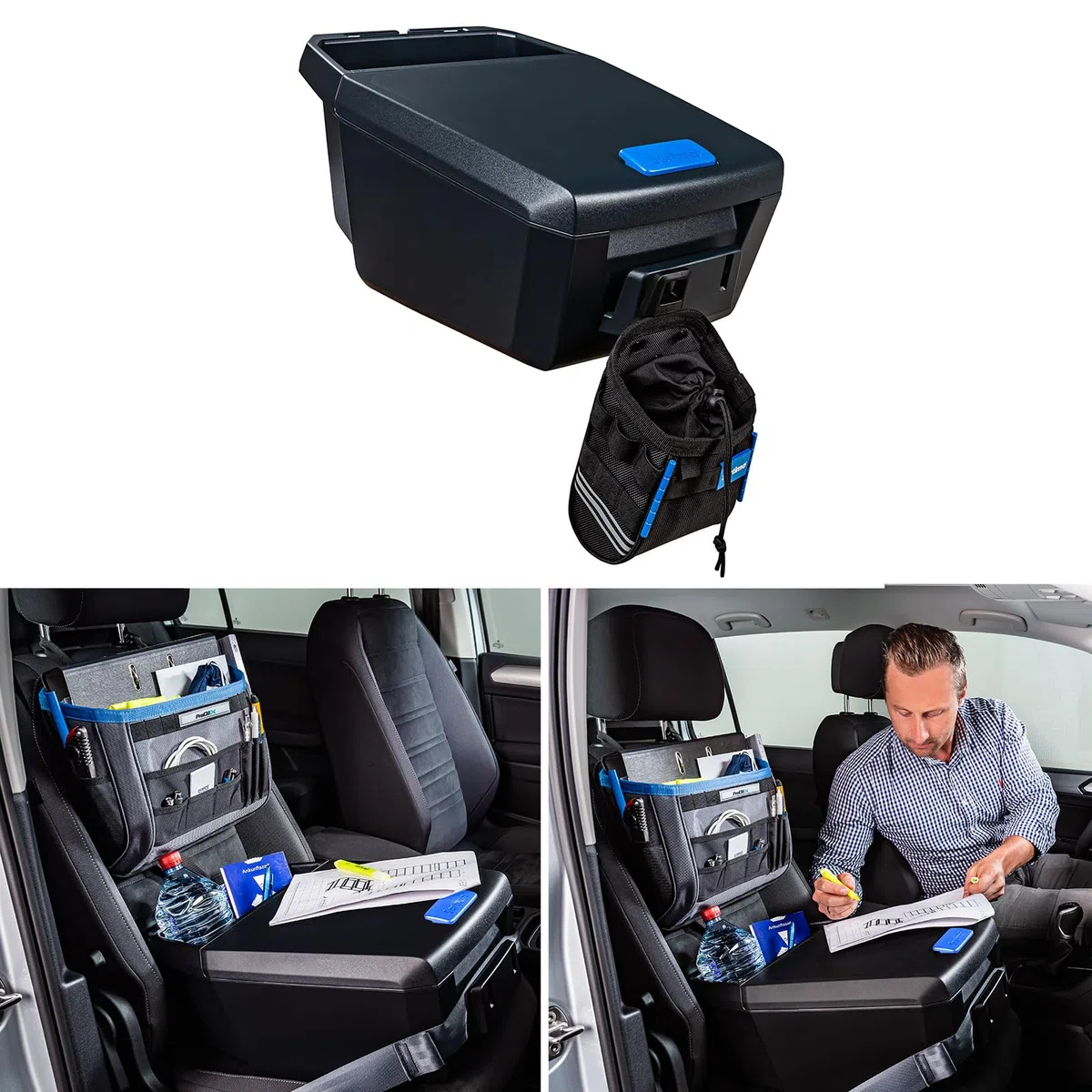 Sortimo AutoAssistent + organizer biurowy – zestaw, czarny/niebieski/szary